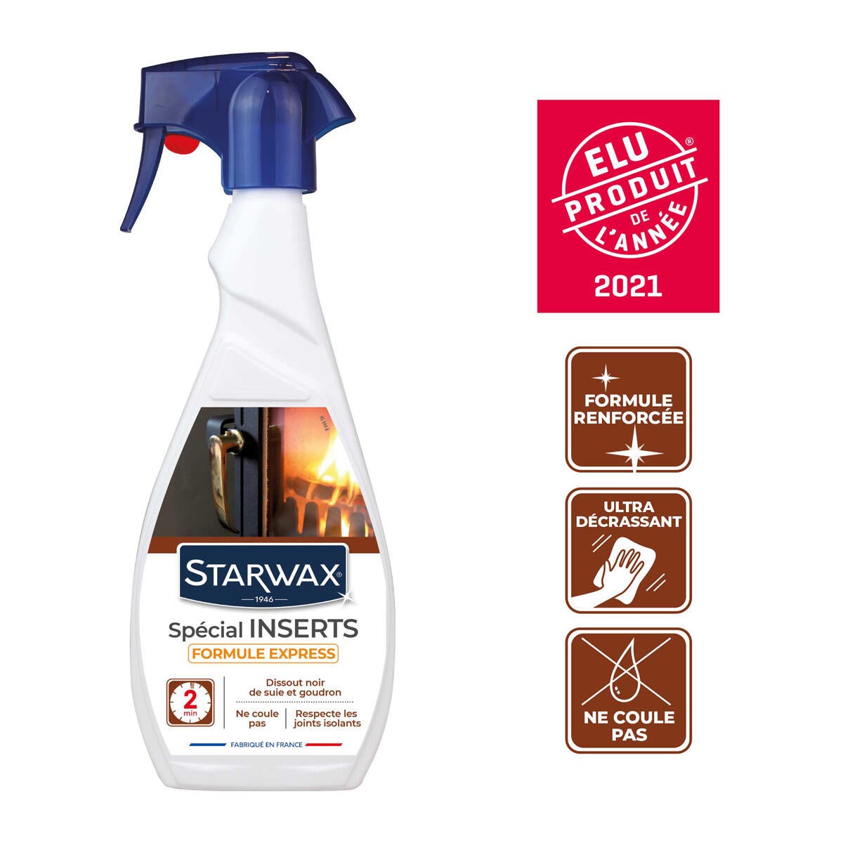 Nettoyant STARWAX Express spécial insert cheminée, 0.5L - 2
