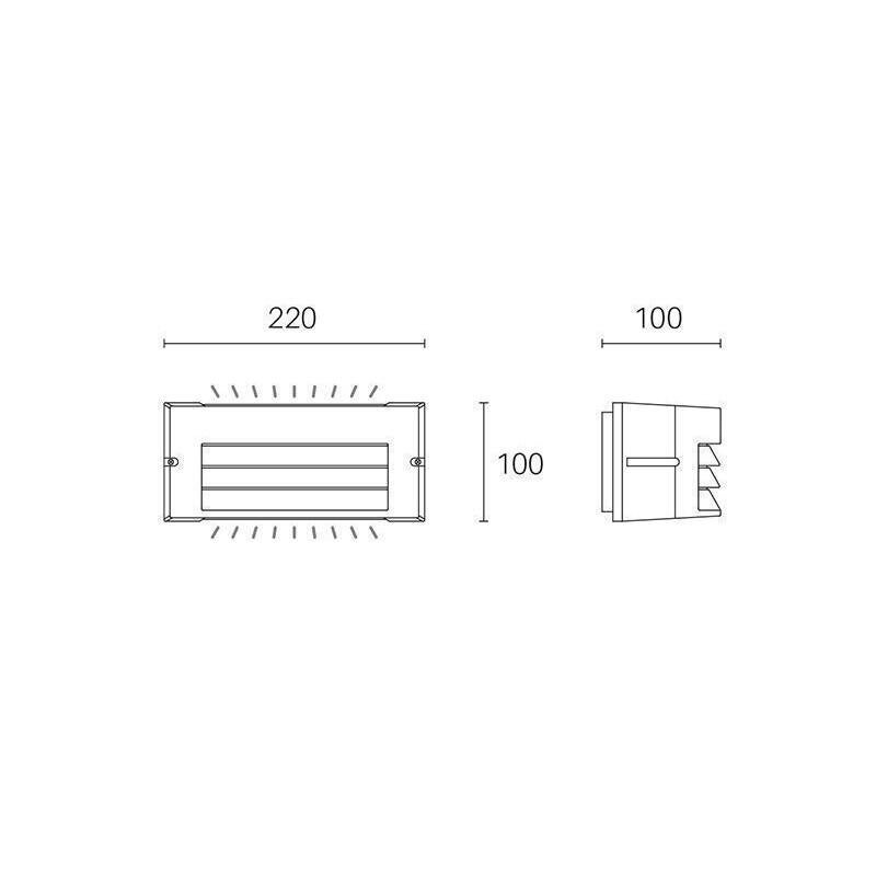 Applique LED moderno da esterno Kobe grigio IP65, luce bianco naturale 1070 lumen, SOVIL - 3