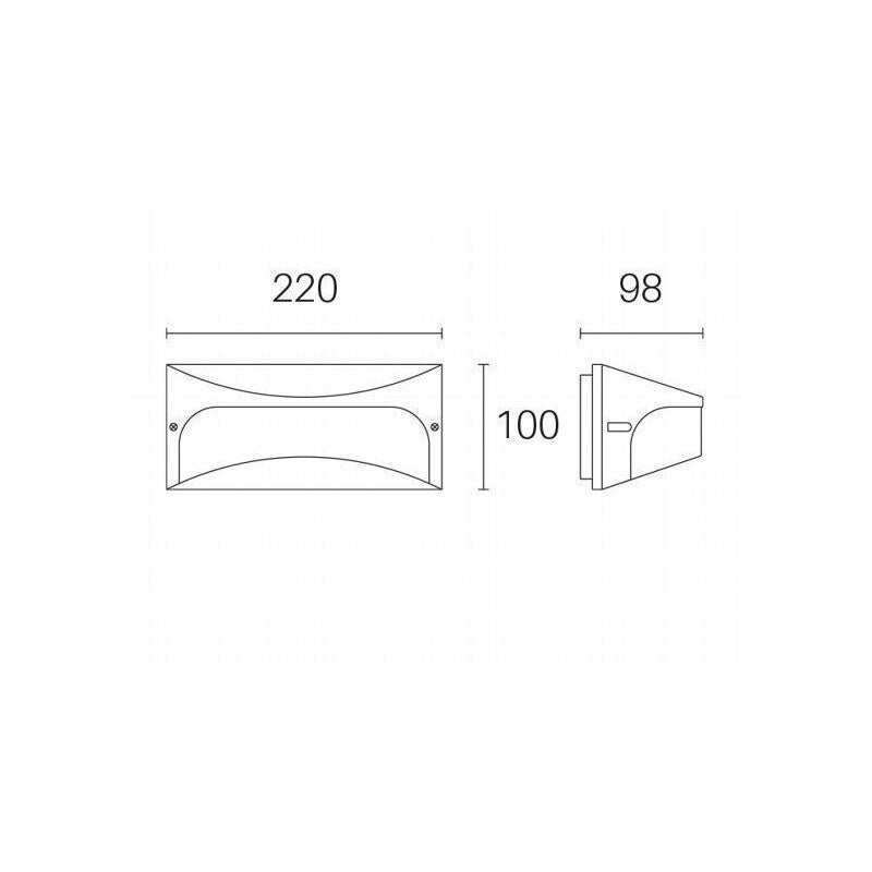 Applique LED moderno da esterno Dome grigio IP65, luce bianco naturale 1070 lumen, SOVIL - 4