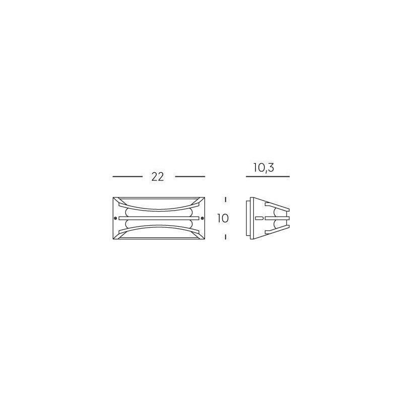 Applique LED moderno da esterno Bra marrone IP65, luce bianco naturale 1070 lumen, SOVIL - 2