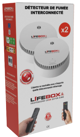 Détecteur de fumée, LIFEBOX, autonomie 5 ans - 2