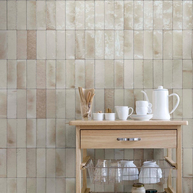 Carrelage mur intérieur effet zellige beige Pablito l.5 x L.15 cm x Ep.10 mm