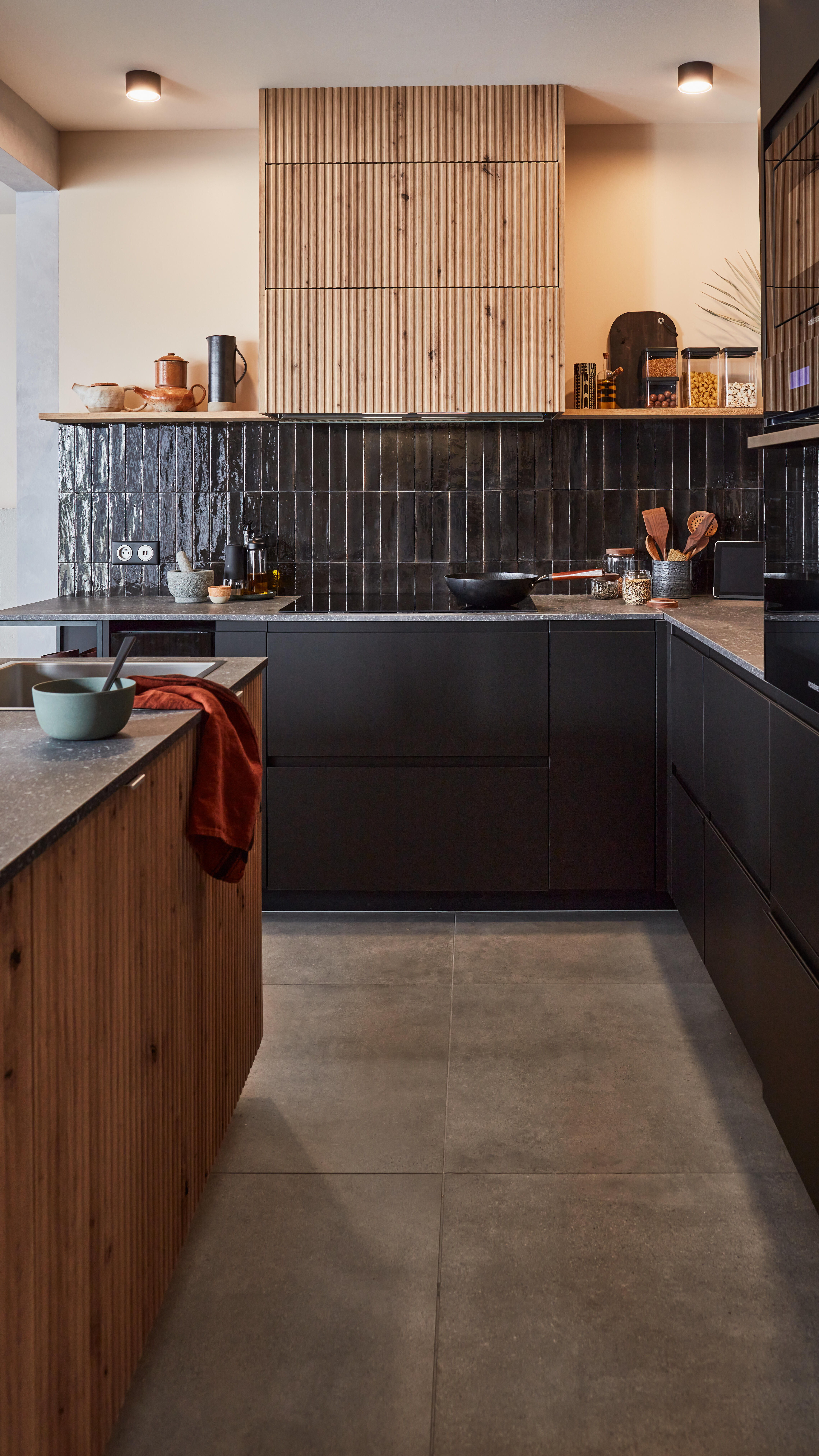 Caisson bas de cuisine DELINIA ID gris H.76.8 x l.30 x P.58 cm - 4