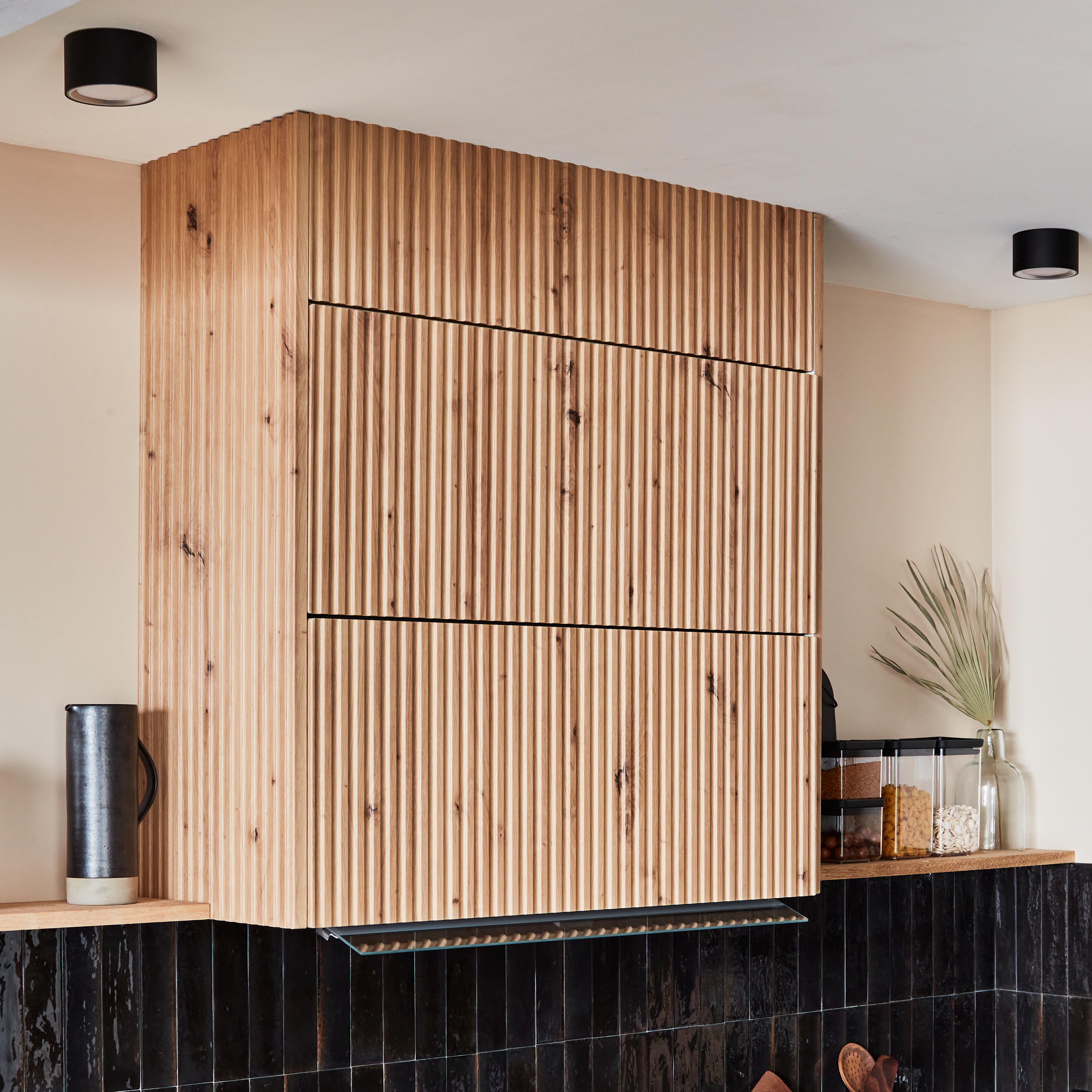 Caisson haut de cuisine DELINIA ID gris H.38.4 x l.90 x P.35 cm - 4