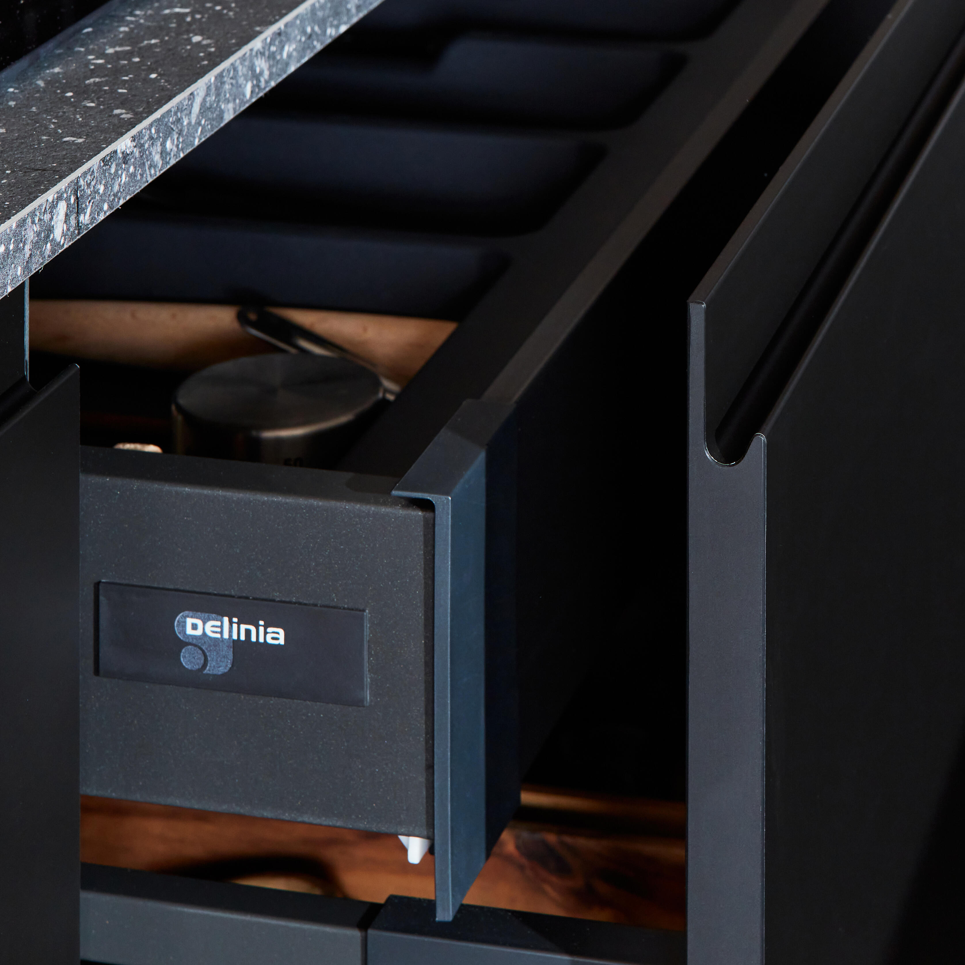 Tiroir pour caisson DELINIA ID gris anthracite H.18.4 x l.76.8 x P48.3 cm - 6