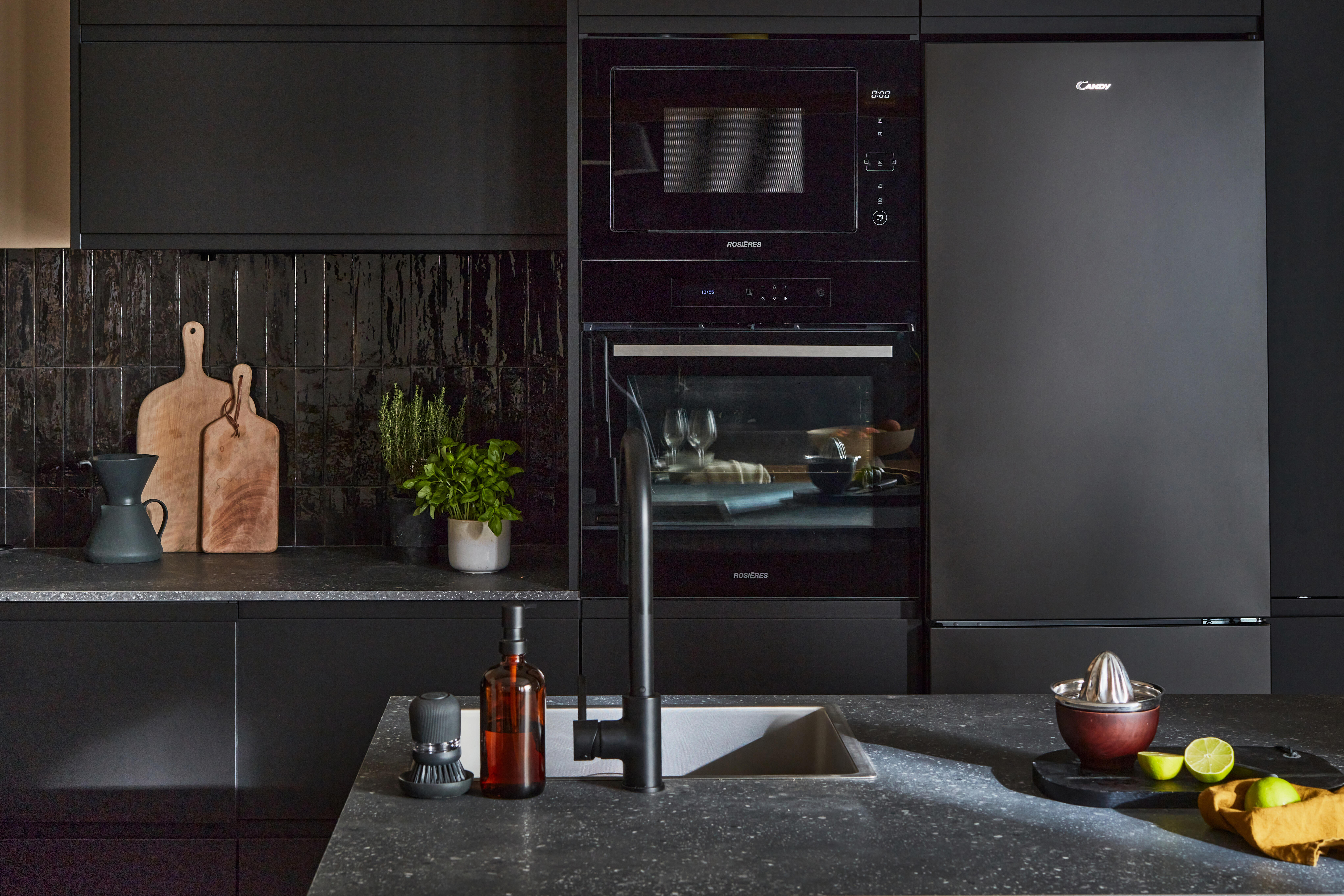 Caisson haut de cuisine DELINIA ID gris H.38.4 x l.90 x P.35 cm - 3