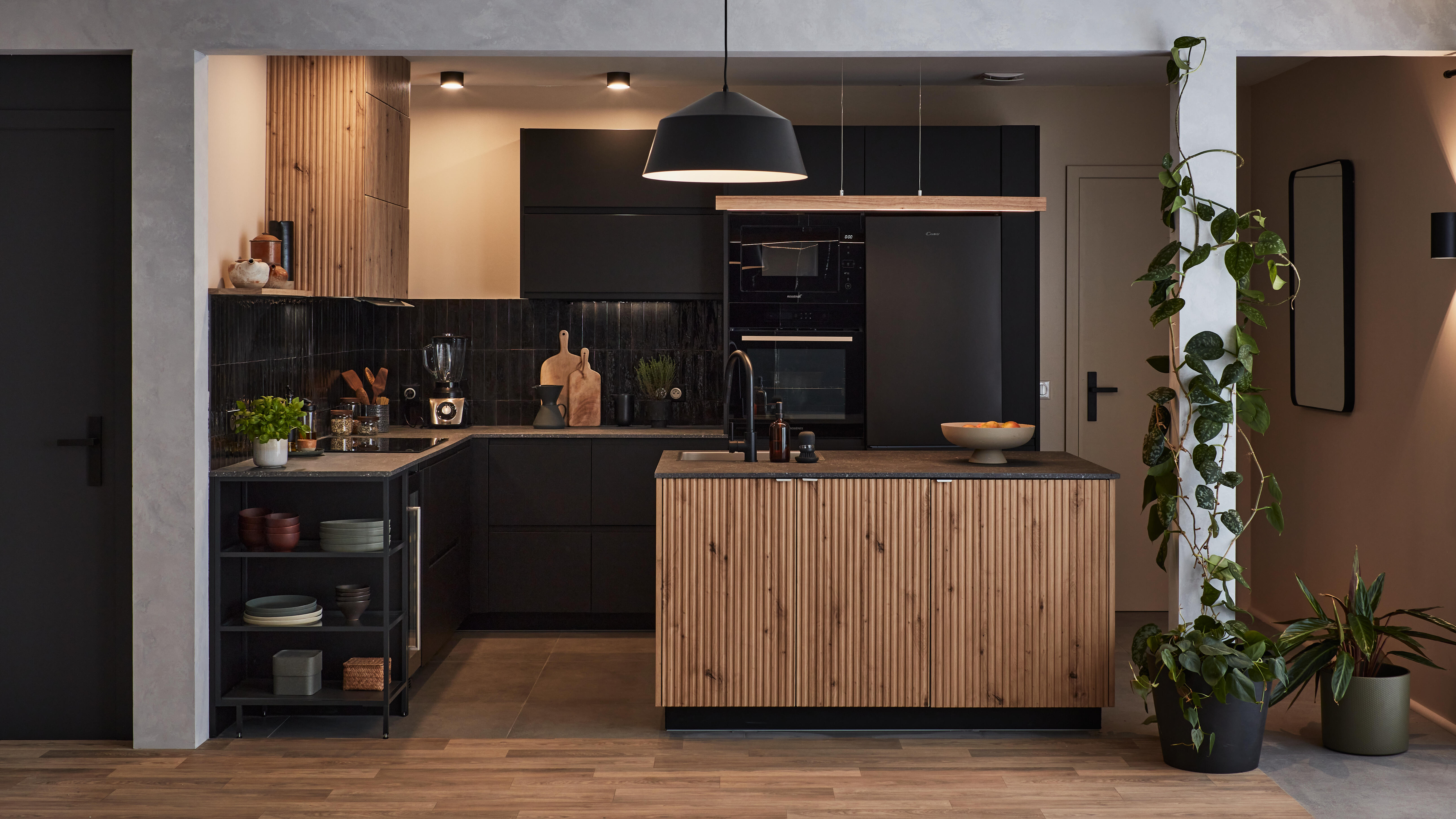 Façade de tiroir de cuisine DELINIA ID Tokyo noir mat H.38.1 x l.59.7 cm - 6