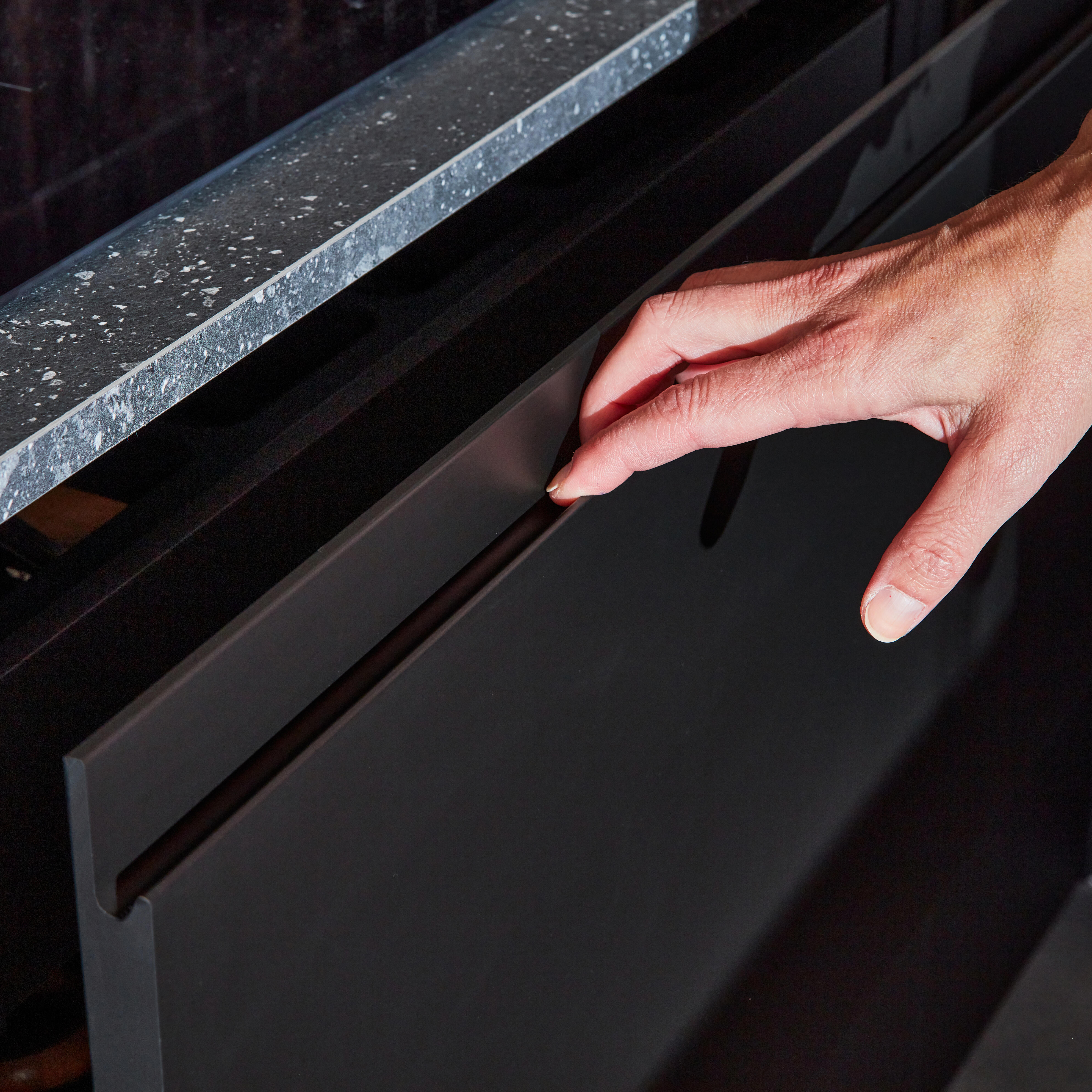 Porte de cuisine Tokyo noir mat H.240 x l.63 cm - 5