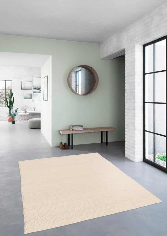 Tapis intérieur laine uni Cobo, l.120 x L.170 cm