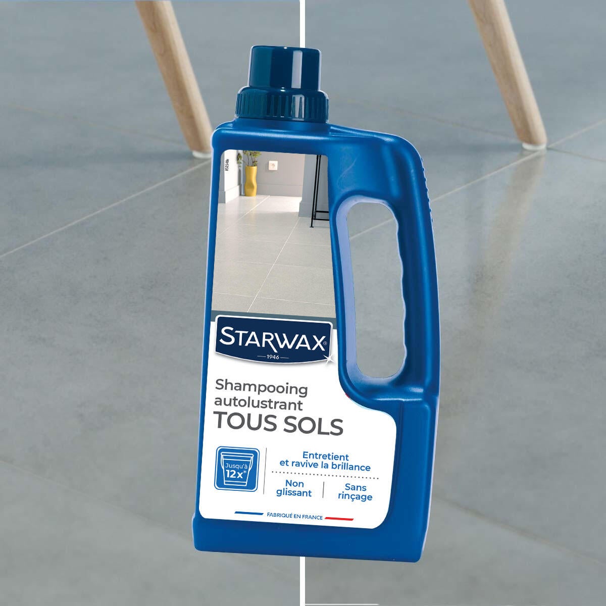 Nettoyant STARWAX Shampooing autolustrant sols intérieurs, 1L - 2