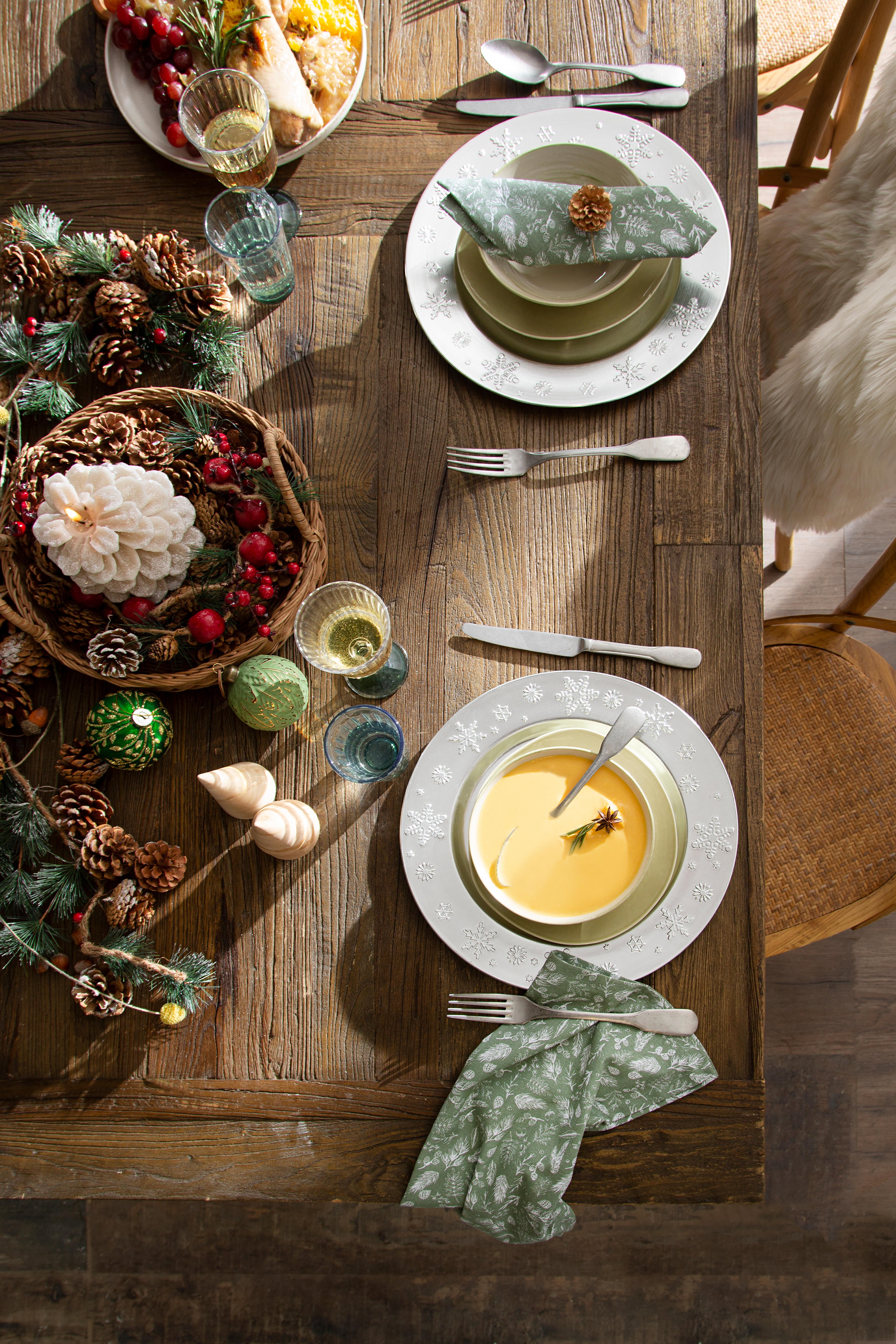 Adorno colgante bola con piña marrón Ø5 cm - 8