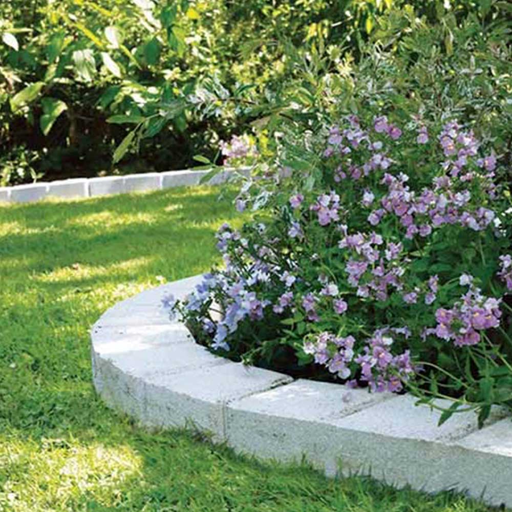 Bordura per piante in cemento beige Pave curvo L 50 x H 11.5, Sp 8 cm - 2
