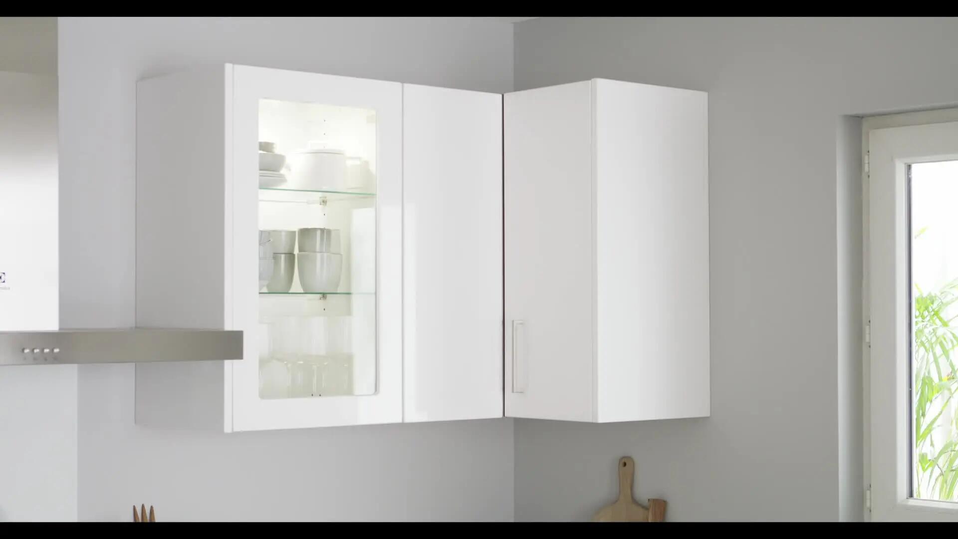 Lot de 2 portes de cuisine delinia id Sevilla blanc brillant H.102.1 x l.29.8 cm - 8