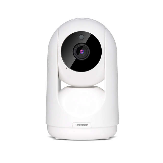 Telecamera di videosorveglianza da interno WIFI, senza fili 100° motorizzata LEXMAN RI01 V2, sensore di movimento, visione notturna