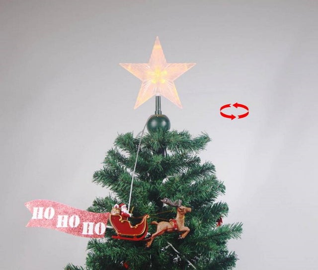 Punta Per Albero Di Natale In Plastica Lucida - Decorazione Brillante, Colore Oro - Foto 9