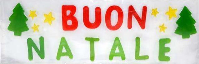 Sticker vetrofania di natale 15x55 cm