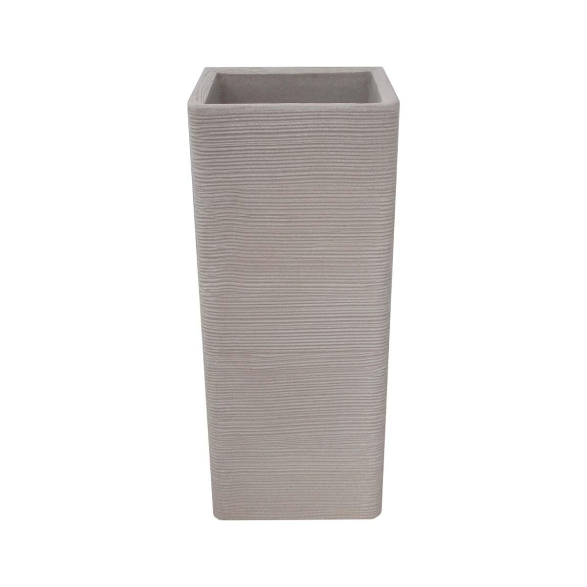 Manna Vaso Quadrato Similcotto In Polietilene Per Piante - 40x40 Cm - Colore Terra - 105234