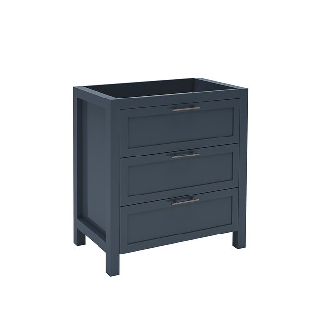 Meuble sous-vasque 3t L.80cm x H.85cm x P.46cm bleu argt Kende