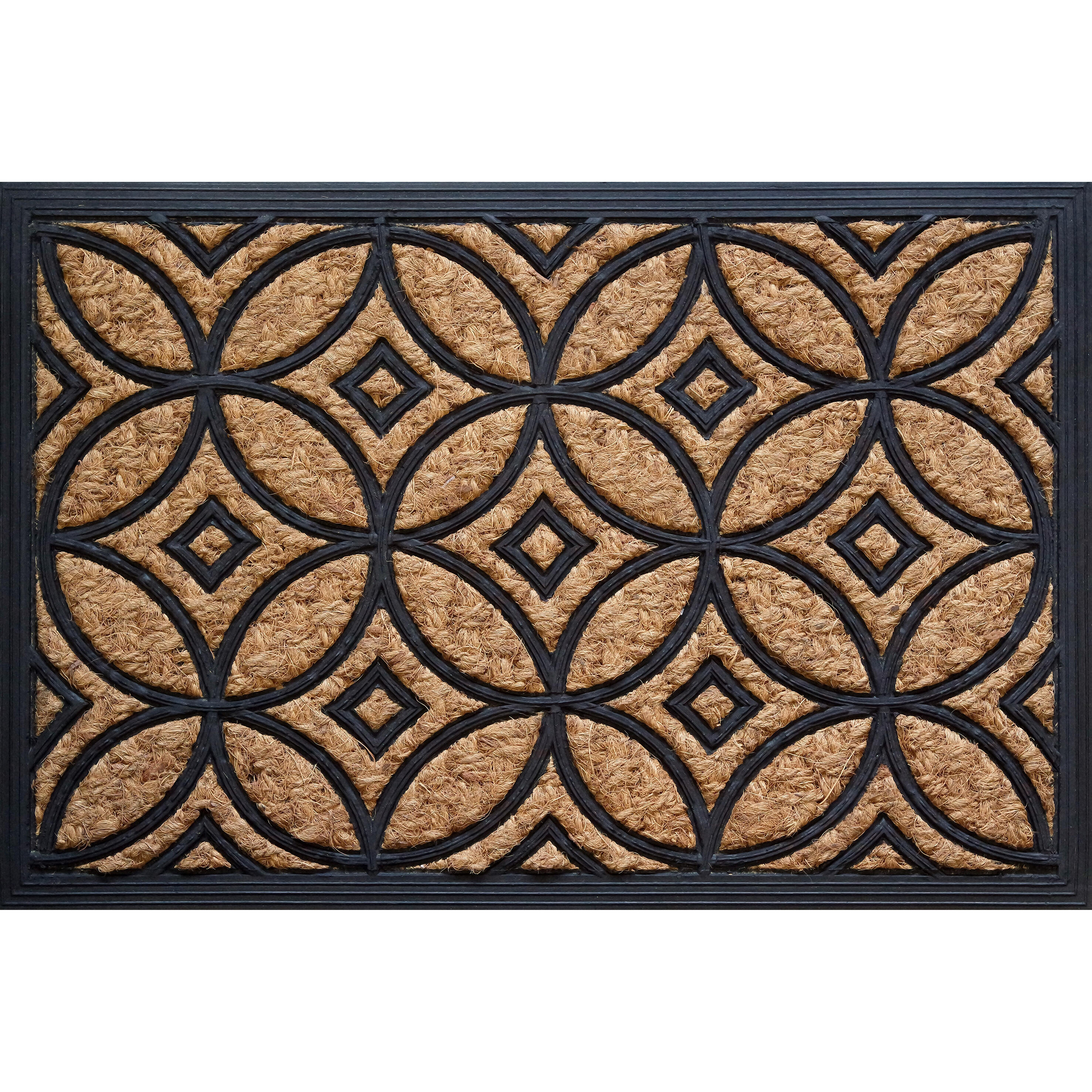 Tapis coco Cuba Rosace beige 40X60cm - 2