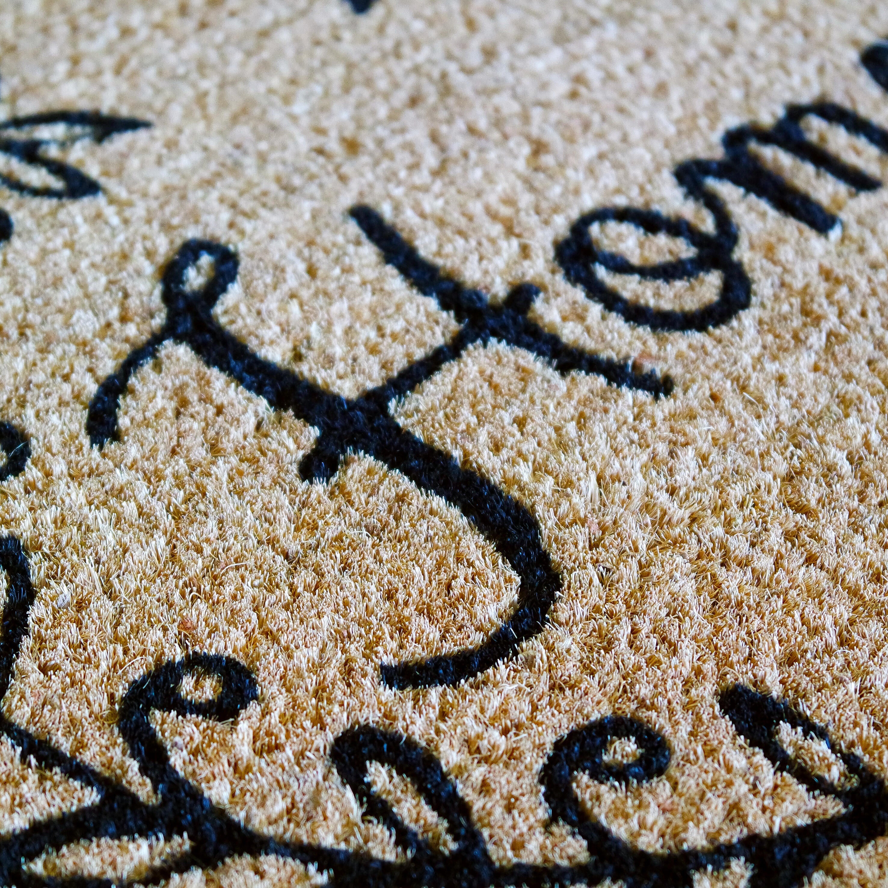 Tapis coco texte home fleu beige 40x60cm - 3