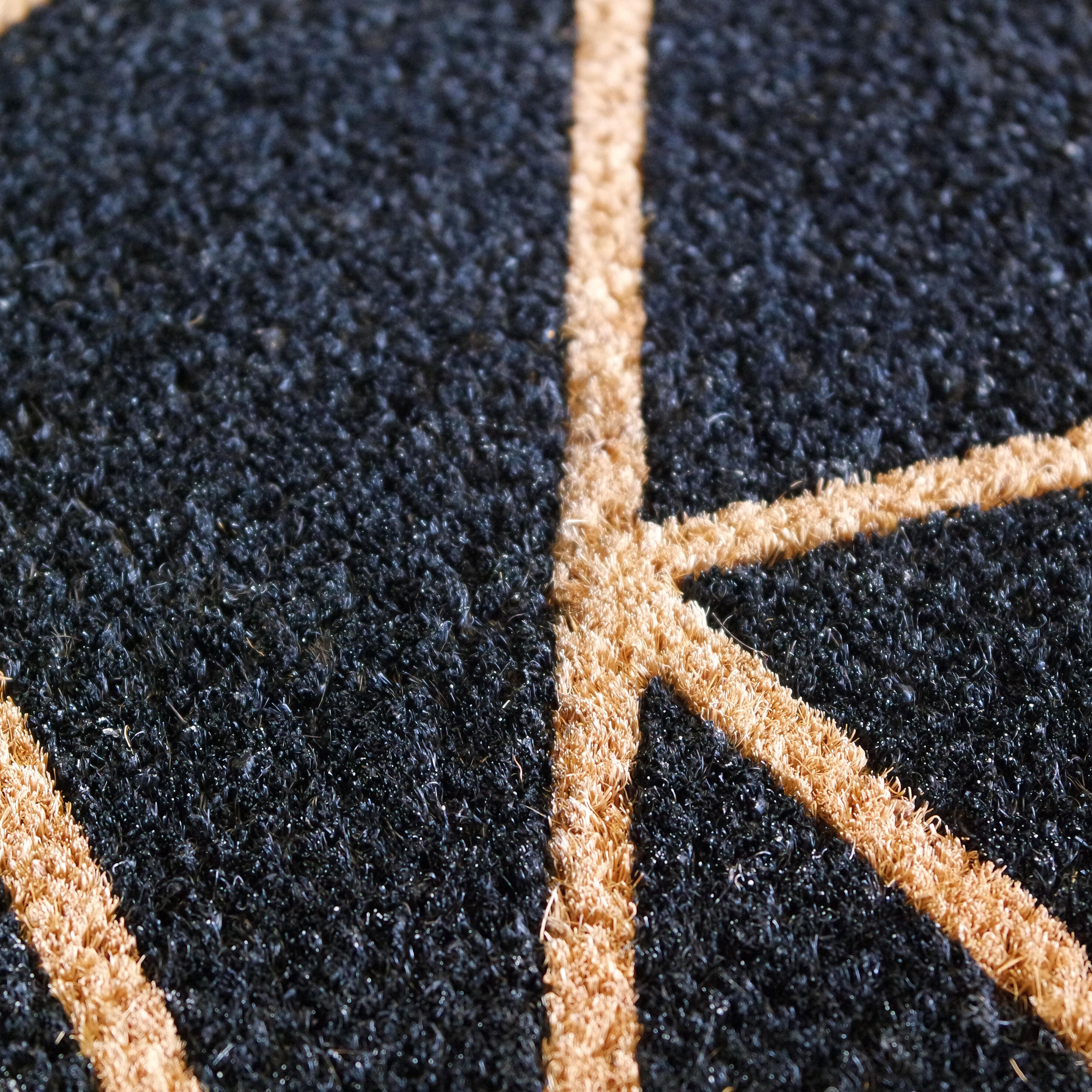 Tapis coco nat graph noir 45x75cm - 3