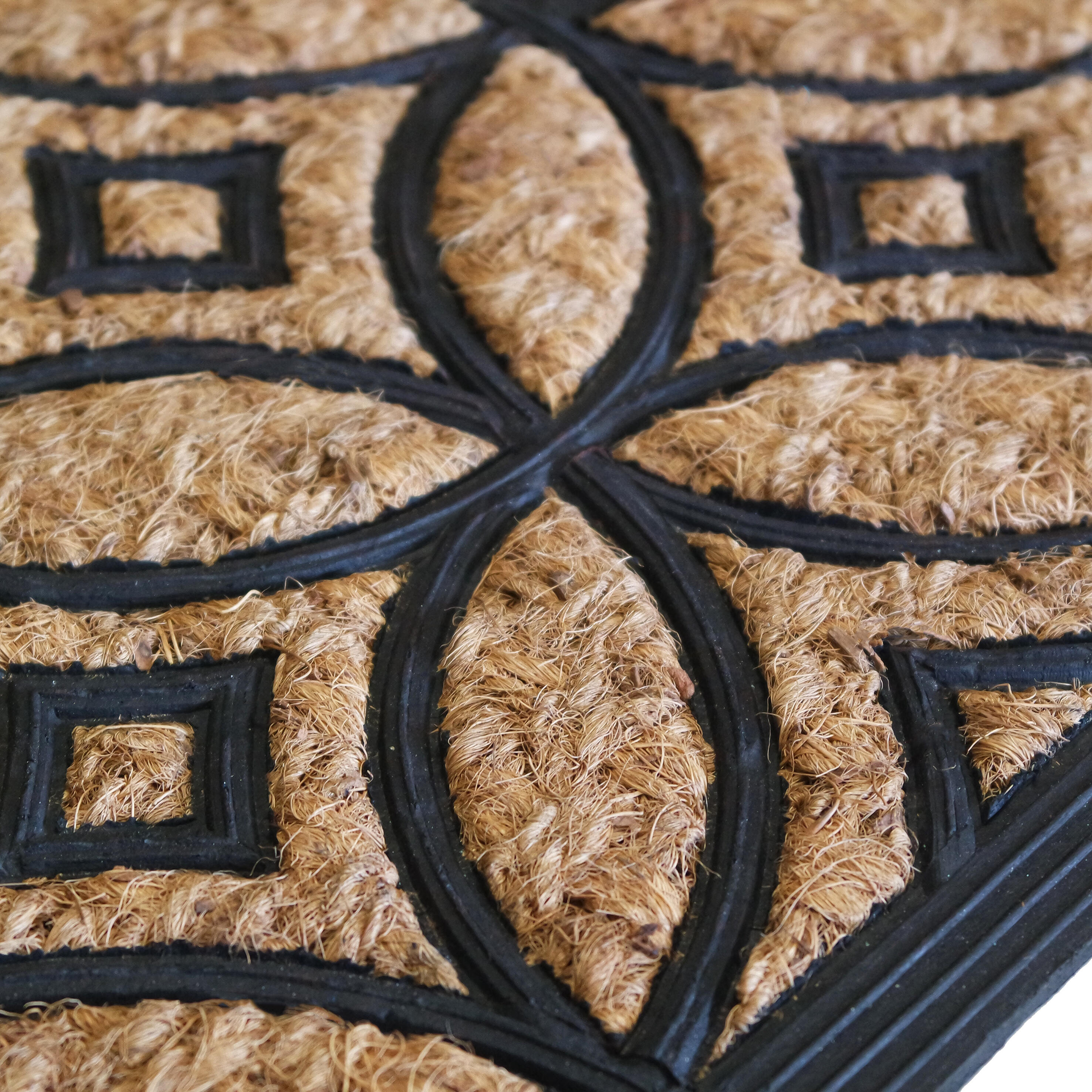 Tapis coco Cuba Rosace beige 40X60cm - 3