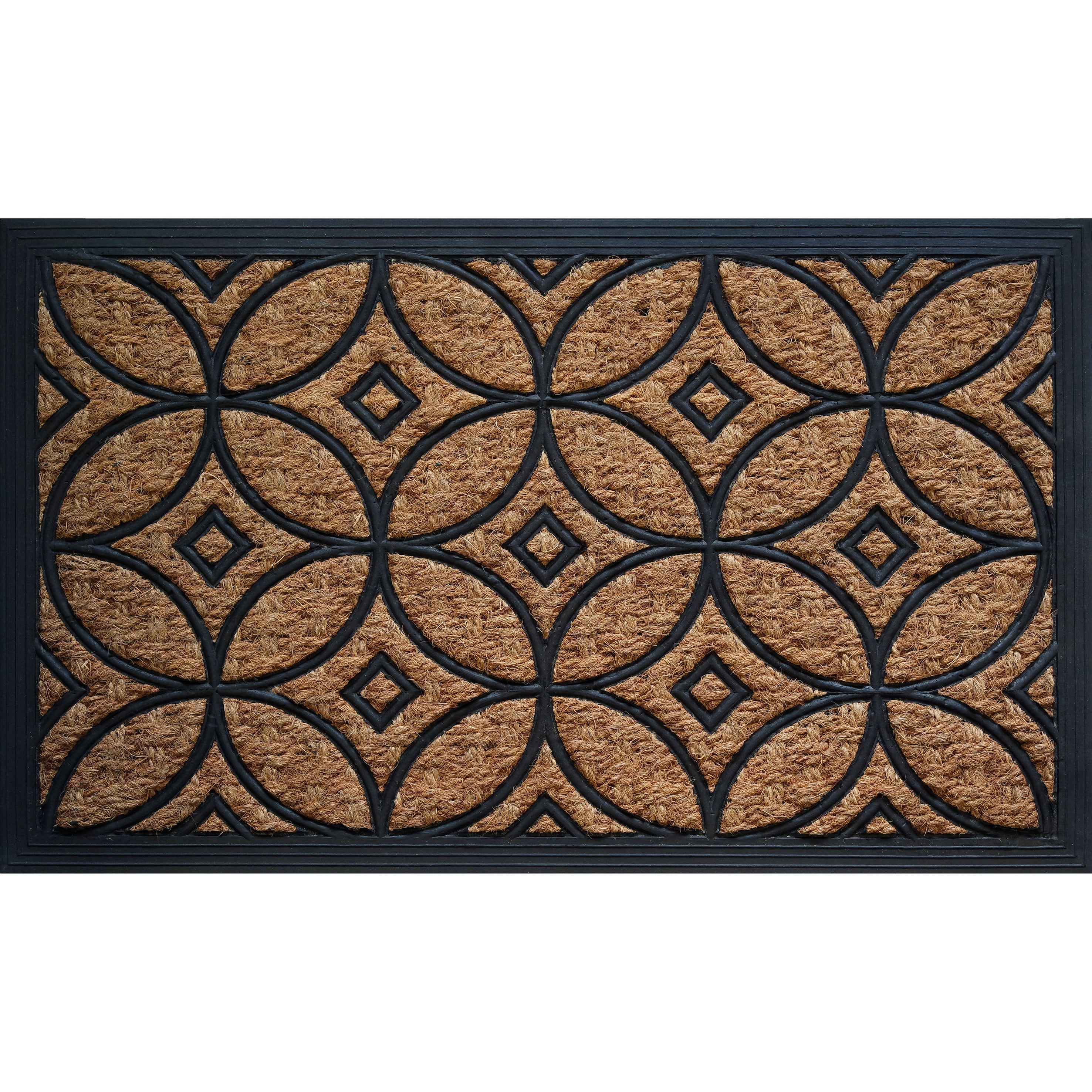 Tapis coco cuba rosace beige 45x75cm - 2