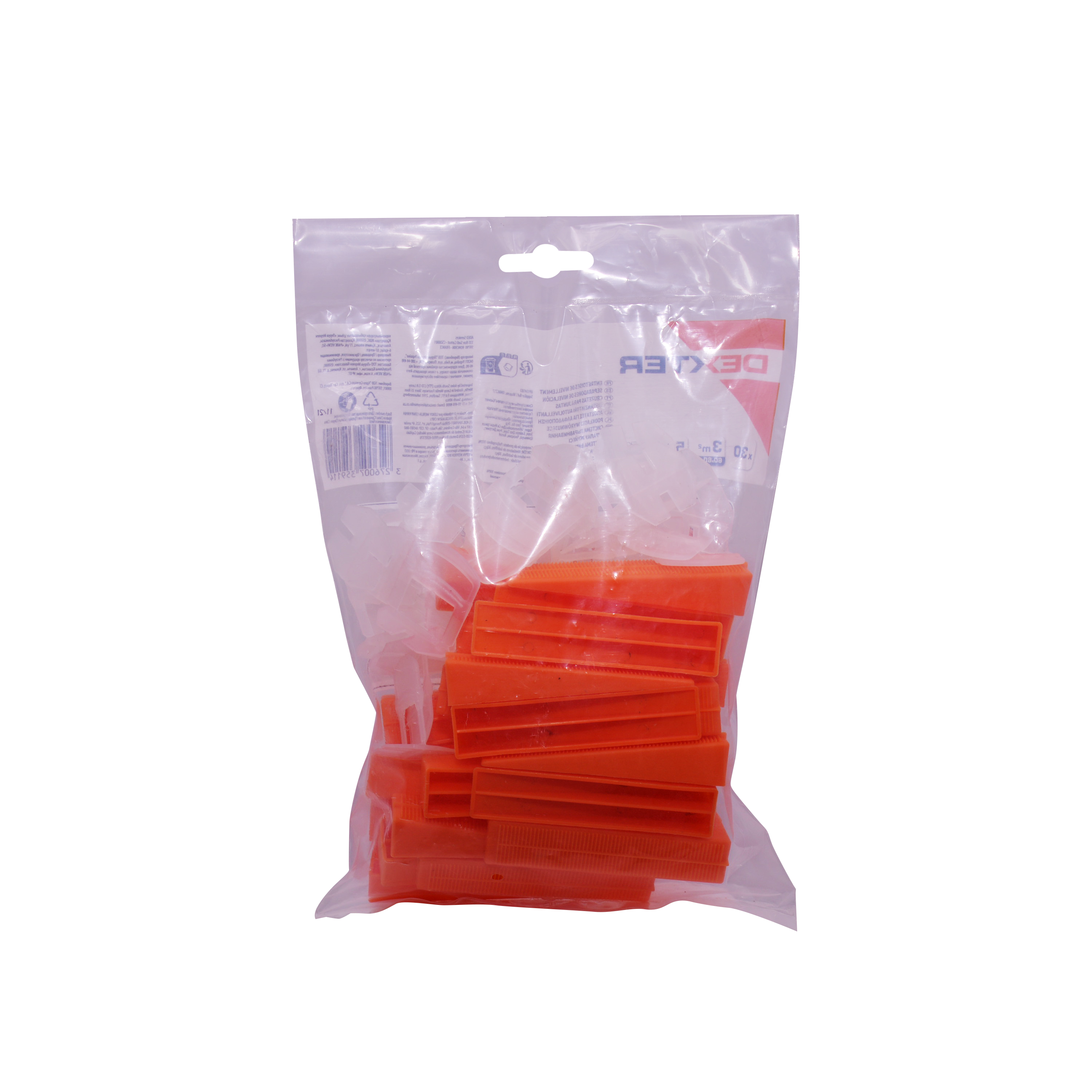 Kit 30 piezas crucetas nivelación dexter