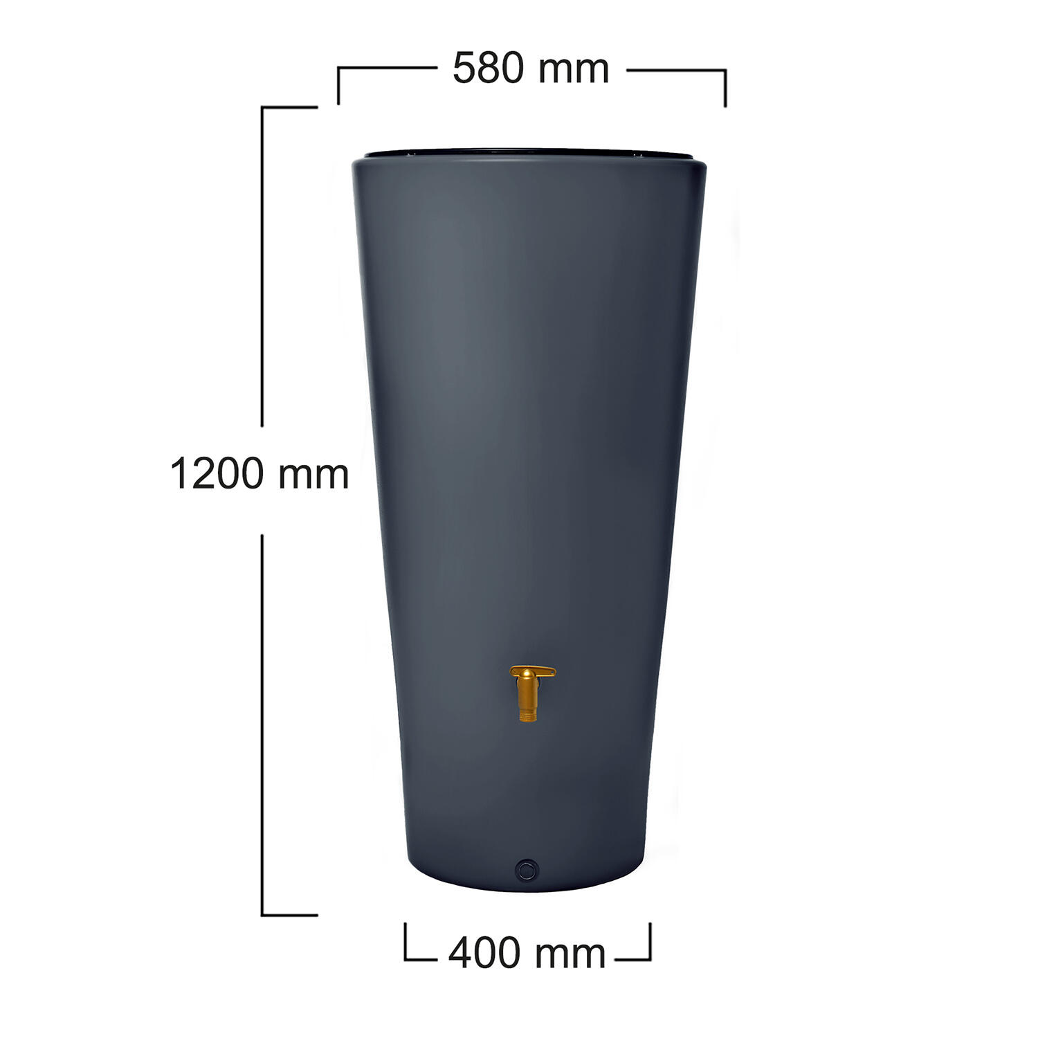 Récupérateur d'eau aérien GARANTIA VASO cylindrique graphite , 220 l - 7
