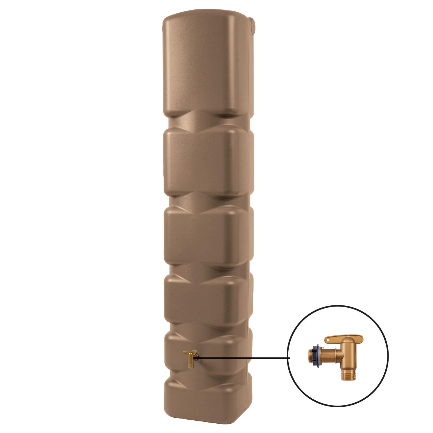 Récupérateur d'eau aérien GARANTIA rectangulaire murale taupe , 300 l - 6