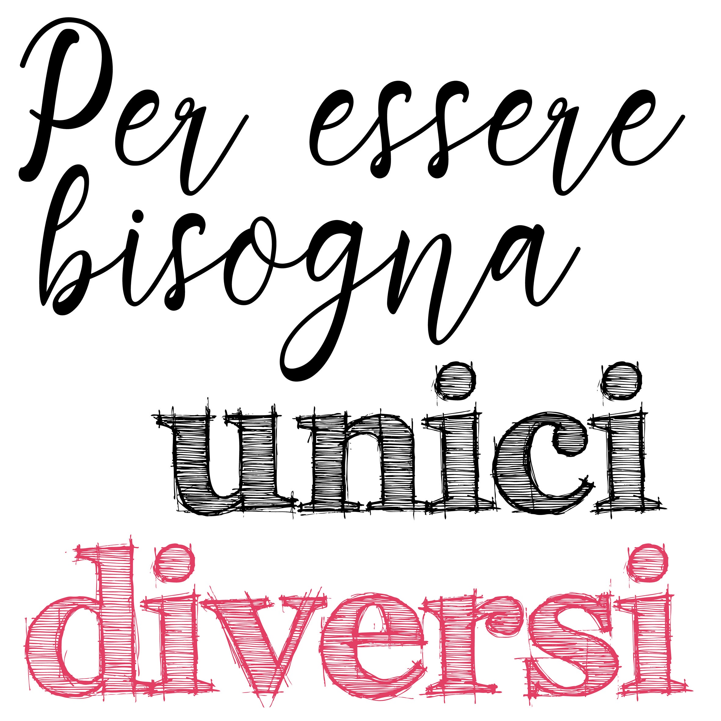 Sticker Essere diversi 31x31 cm Multicolore, confezione da 2 fogli - 2