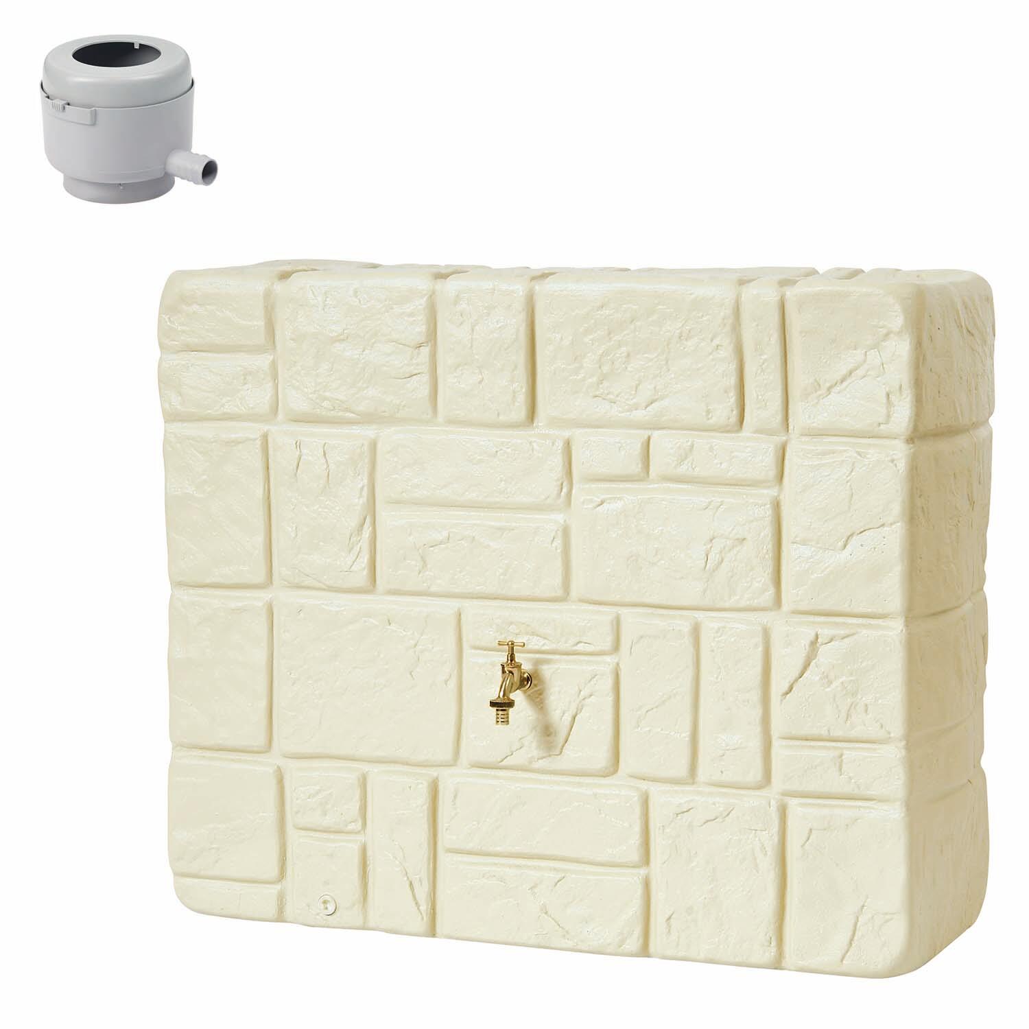 Récupérateur d'eau et collecteur aérien GARANTIA rectangulaire sable ...