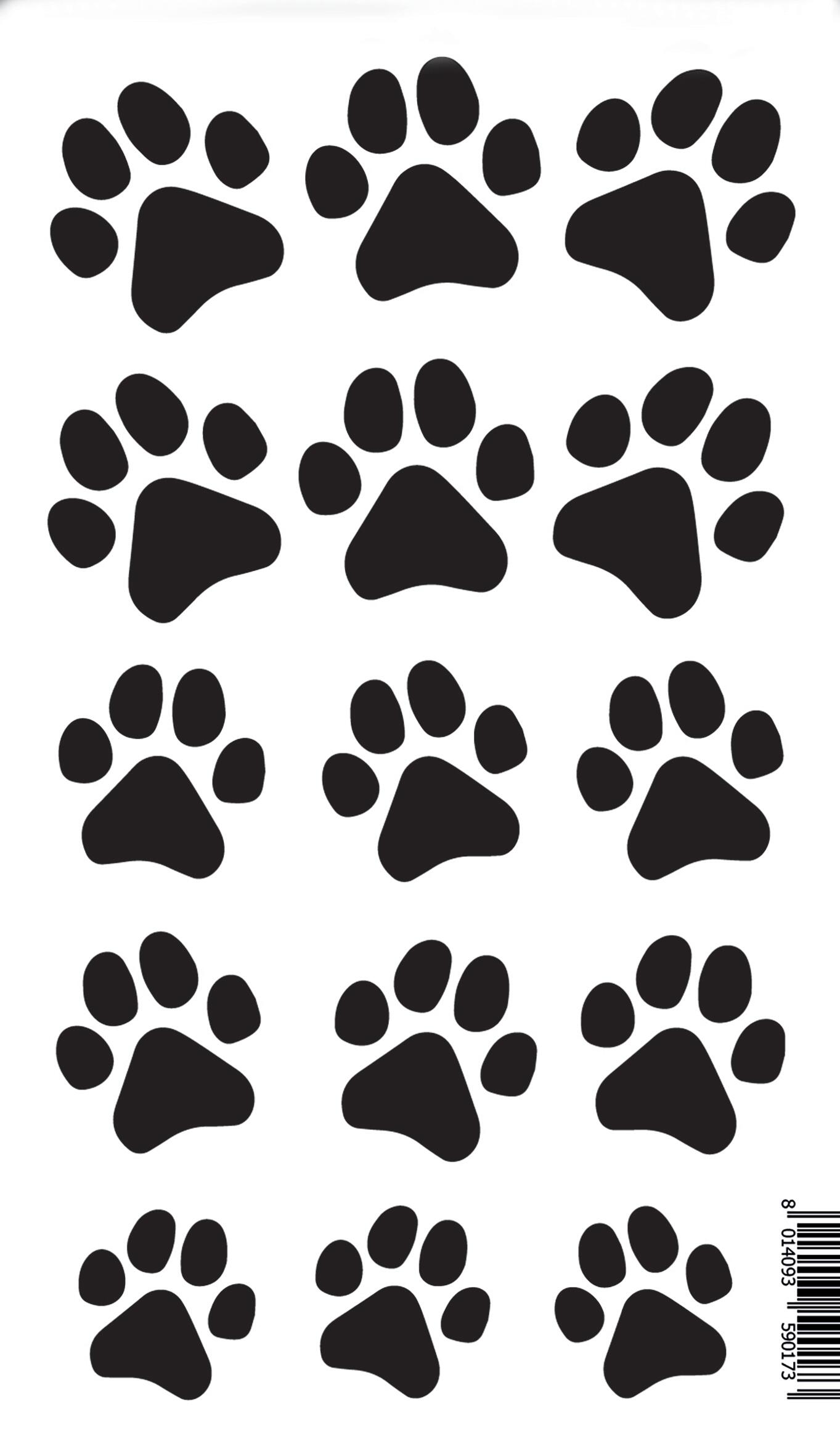 Sticker Footprints 15x31 cm Nero - 2