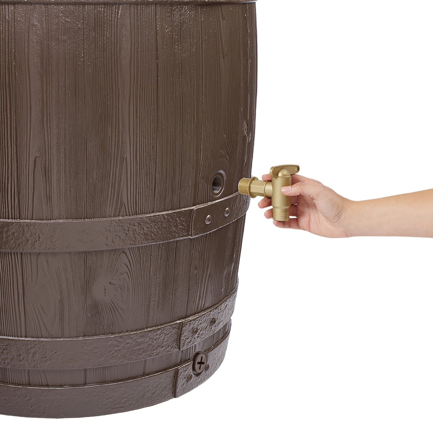 Récupérateur d'eau GARANTIA cylindrique brun, 250 l - 6