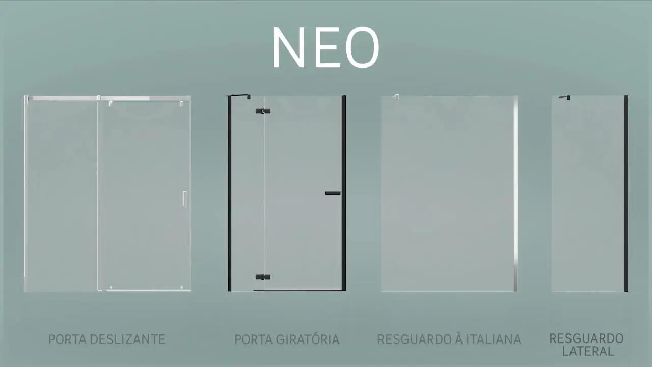 Painel de duche SENSEA NEO 140X200CM PRETO - 18