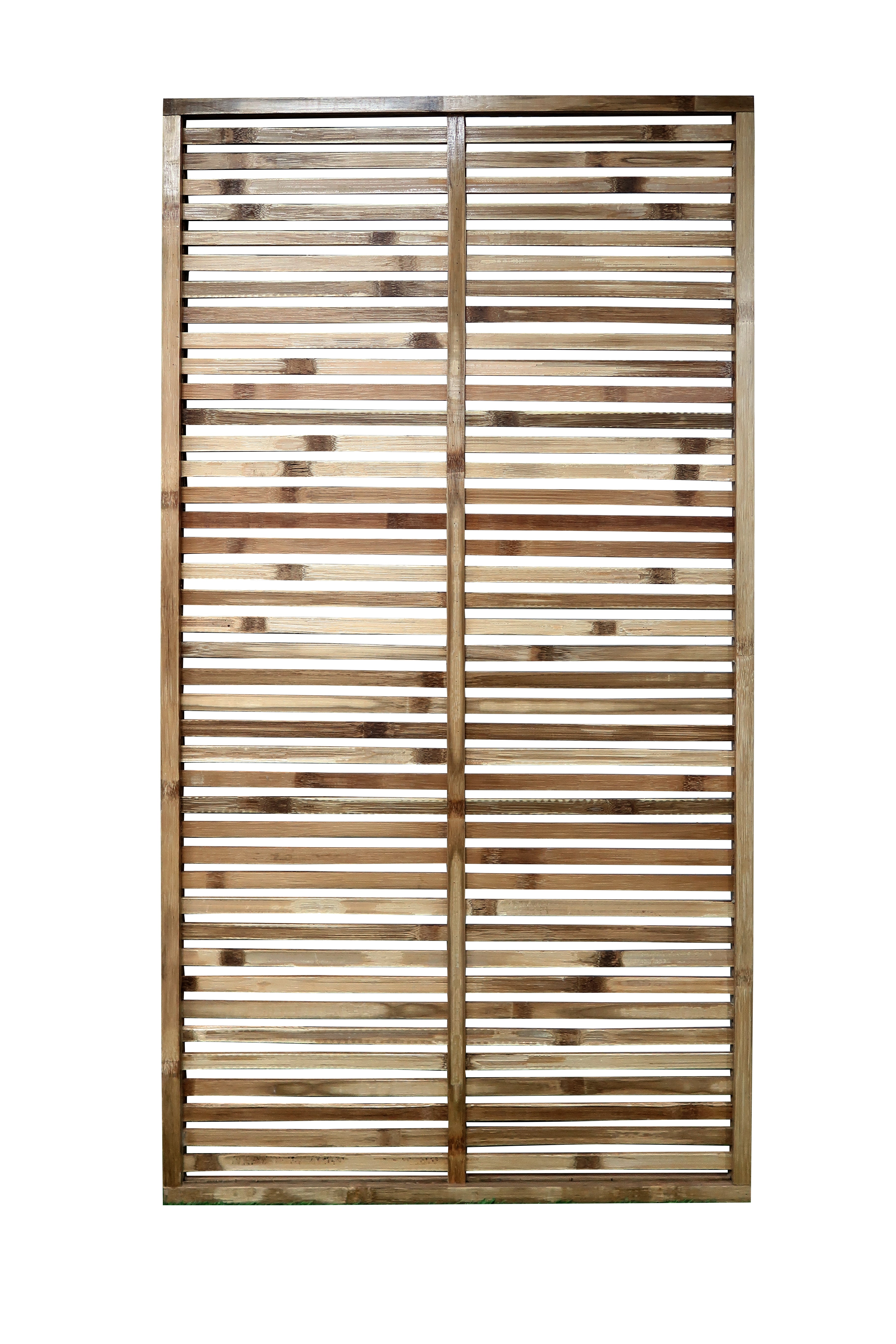 Panneau lattes horizontales bambou, L. 90 x H. 180 cm - 2