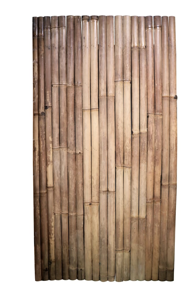 Panneaux lattes sans cordage bambou beige, L. 90 x H. 180 cm