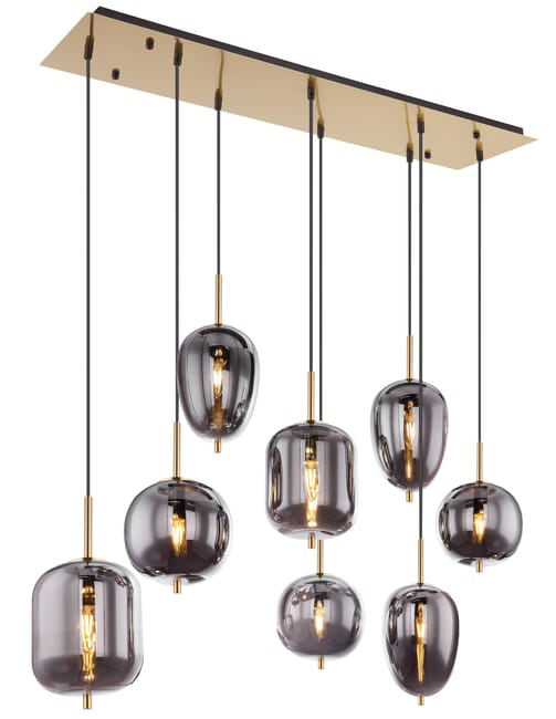 Leroymerlin Lampadario Moderno Blacky I 8x E14 GLOBO