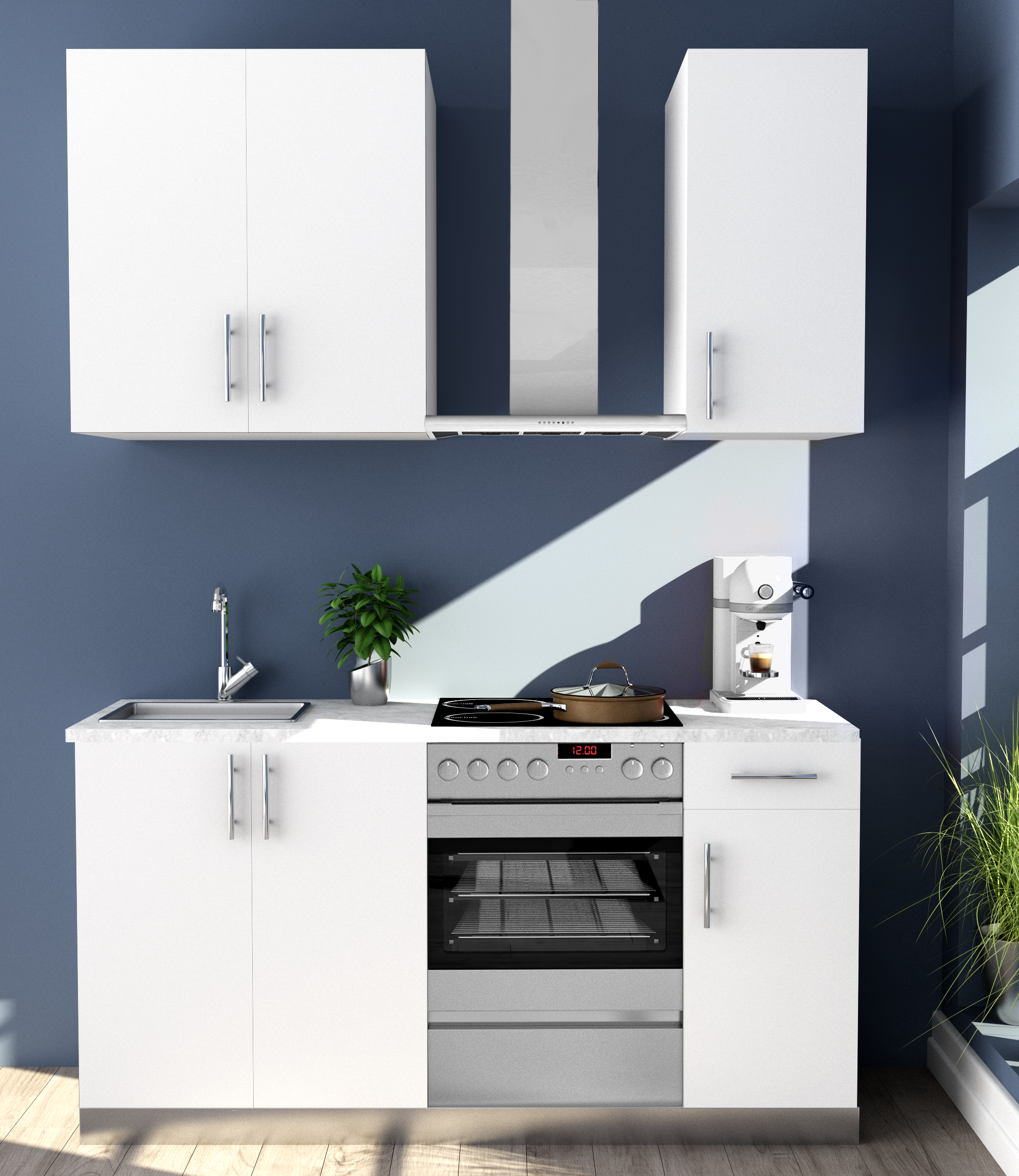 Porta de cozinha Delinia Sevilha 40X77 cm branco brilho - 14