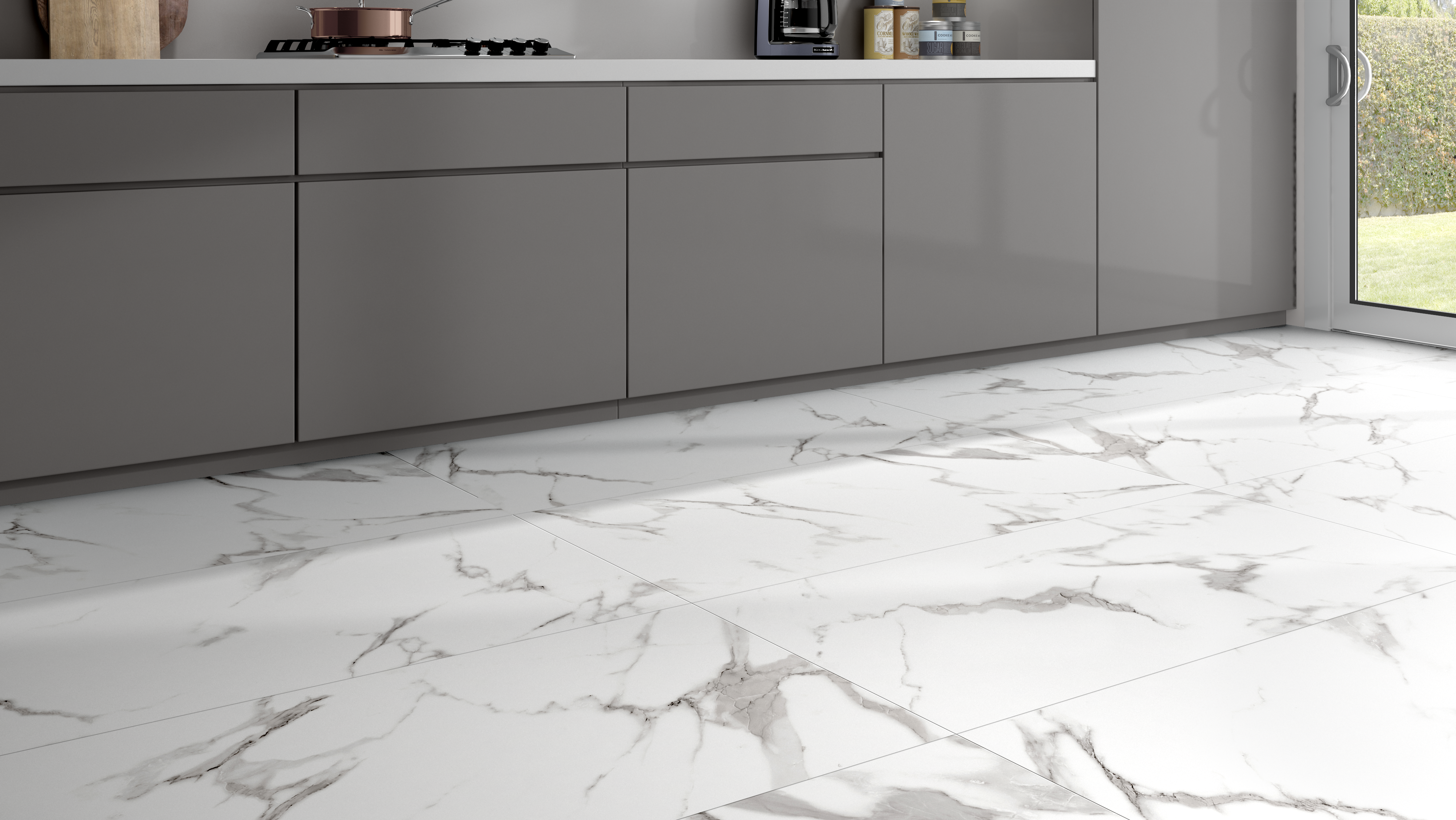 Pavimento cerâmico Casablanca branco brilhante 60x120 cm ECOCERAMIC - 11