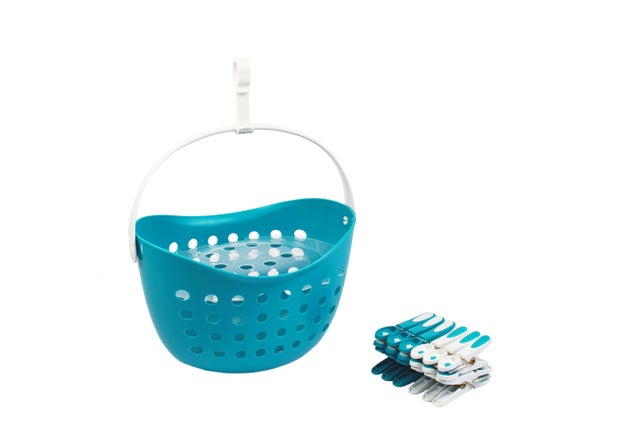 Panier avec pinces à linge