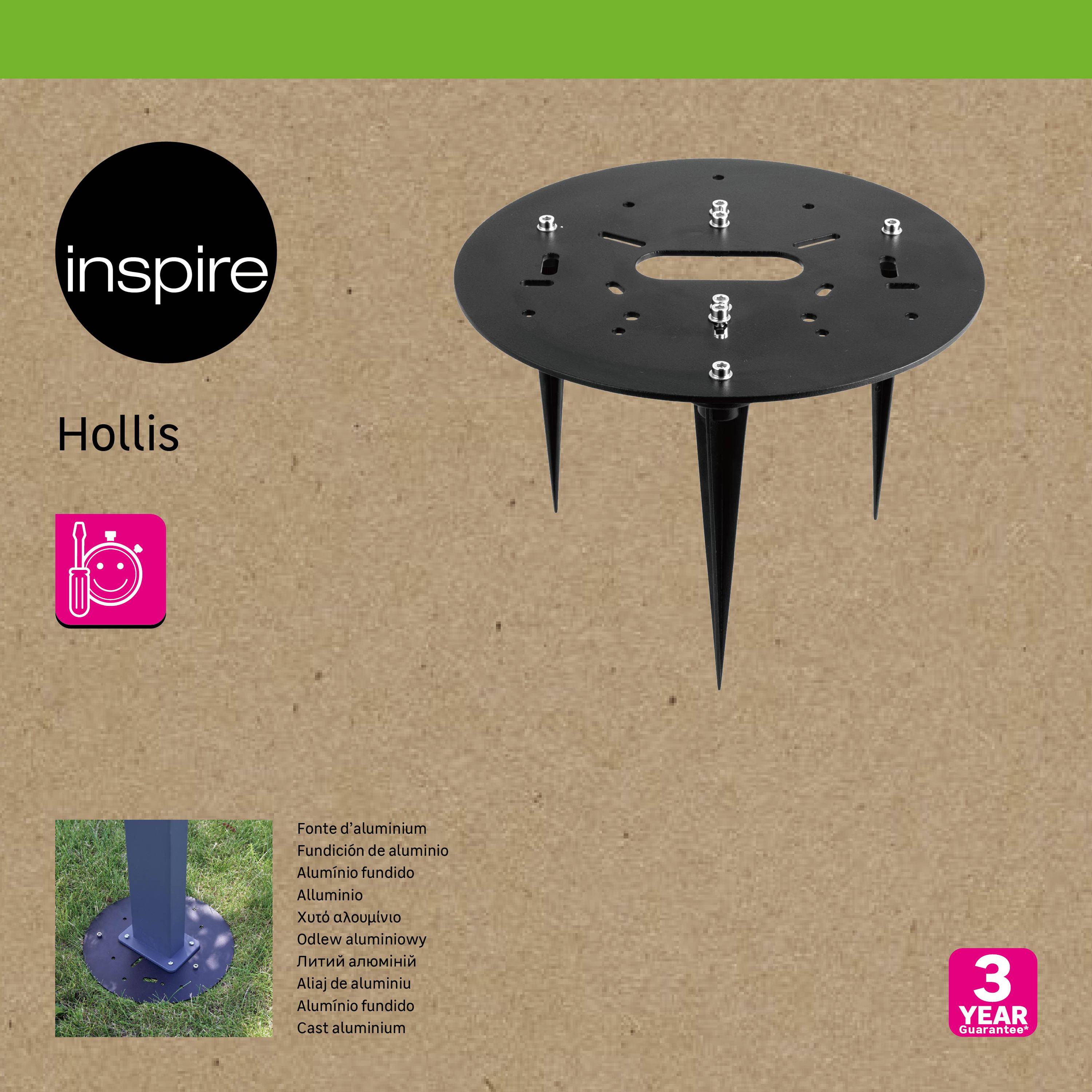 Base de fixation pour luminaire extérieur Hollis INSPIRE - 4