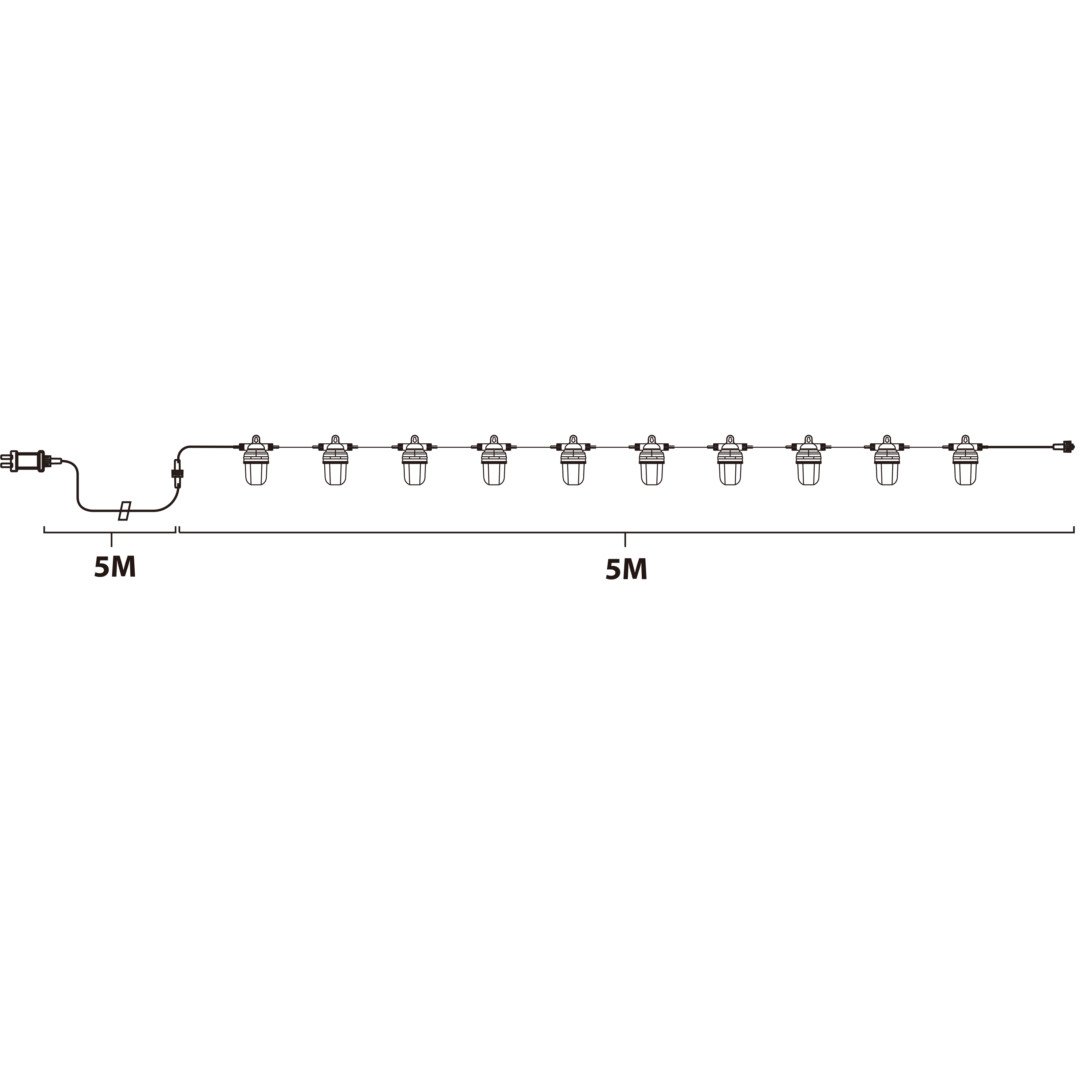Guirlande extérieure 10 ampoules LED lumière chaude 300 Lumens Breezy INSPIRE - 7
