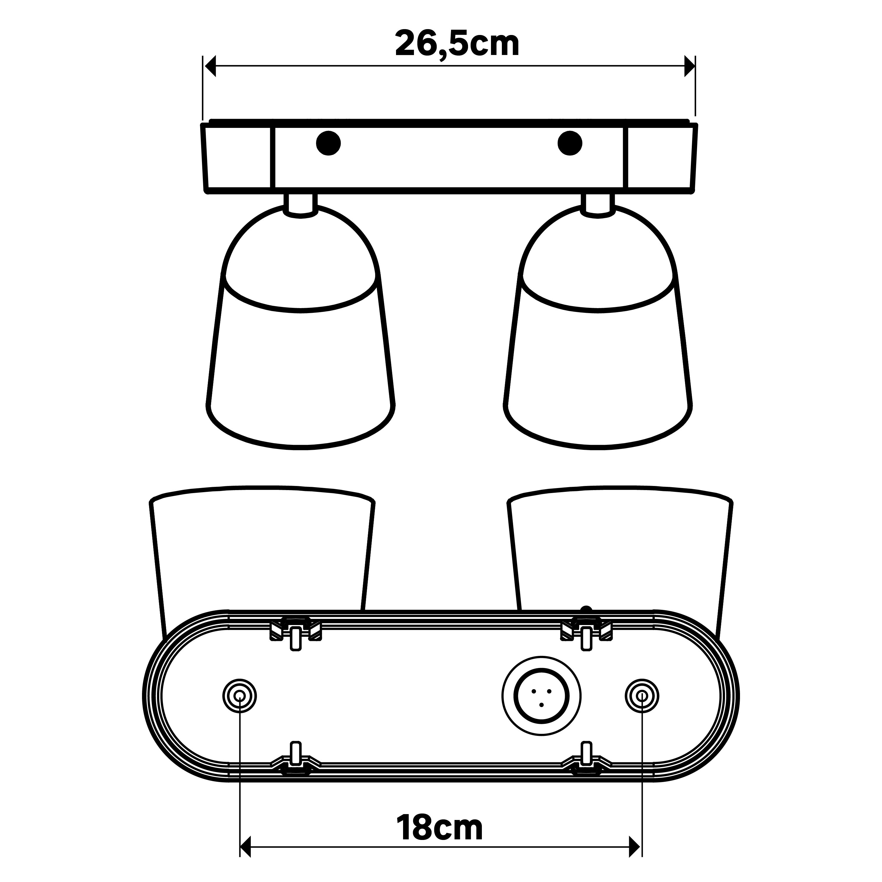 Applique extérieure 2 x GU10 max 25W anthracite Philly INSPIRE - 8