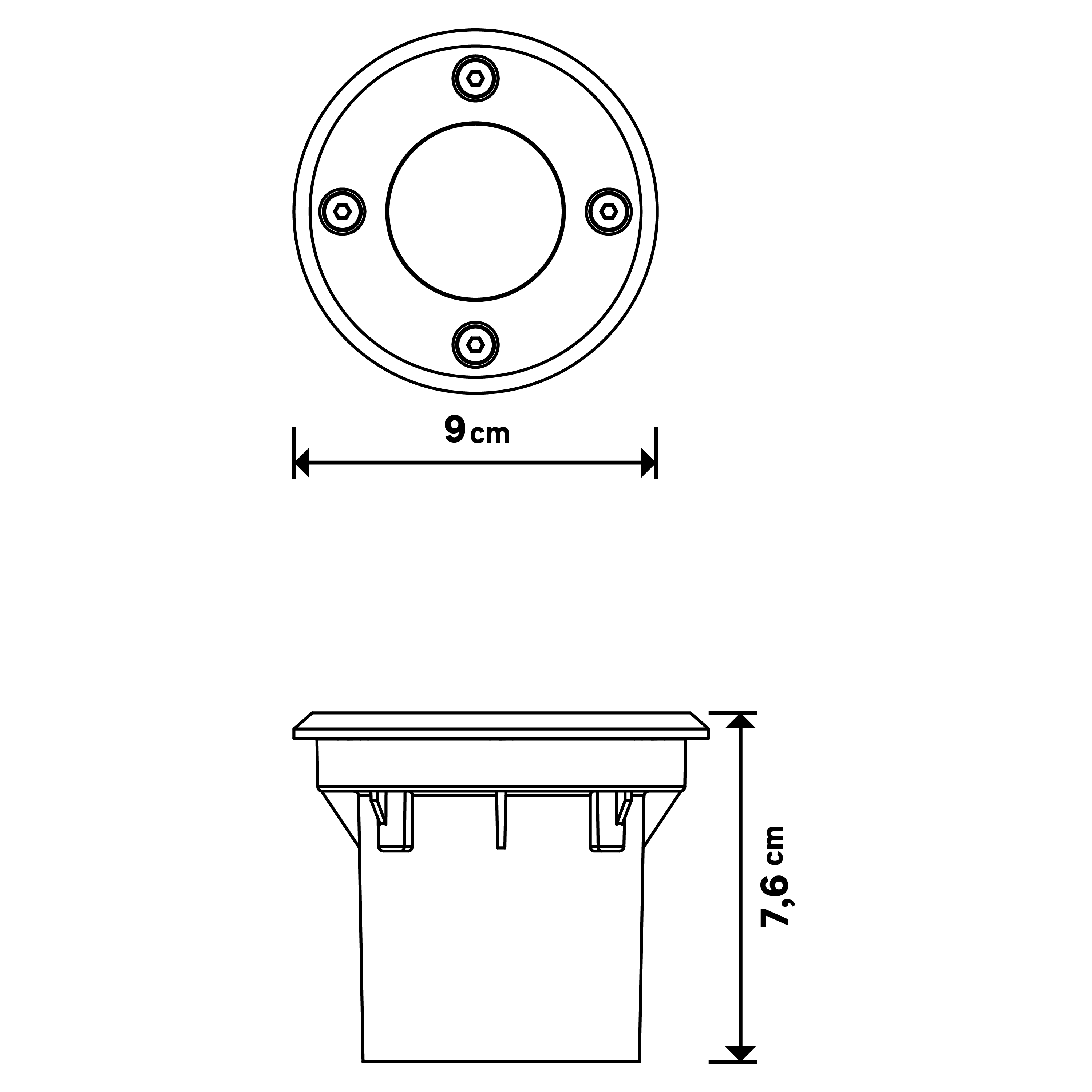 Spot à encastrer LED, Diam. 9 cm 400 lumens blanc neutre INSPIRE rond TAVANI - 5