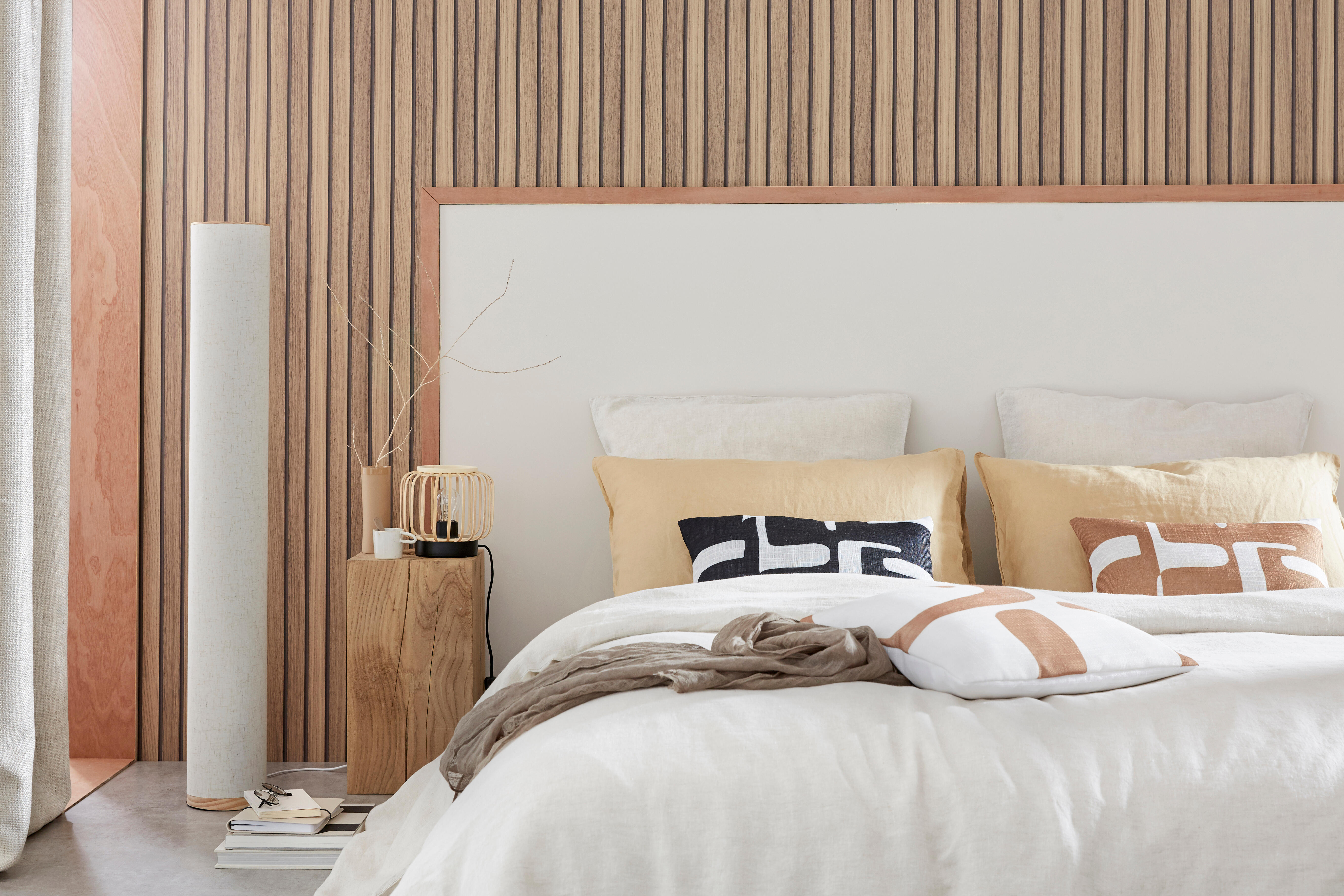 Papier peint intissé Tasseaux brun