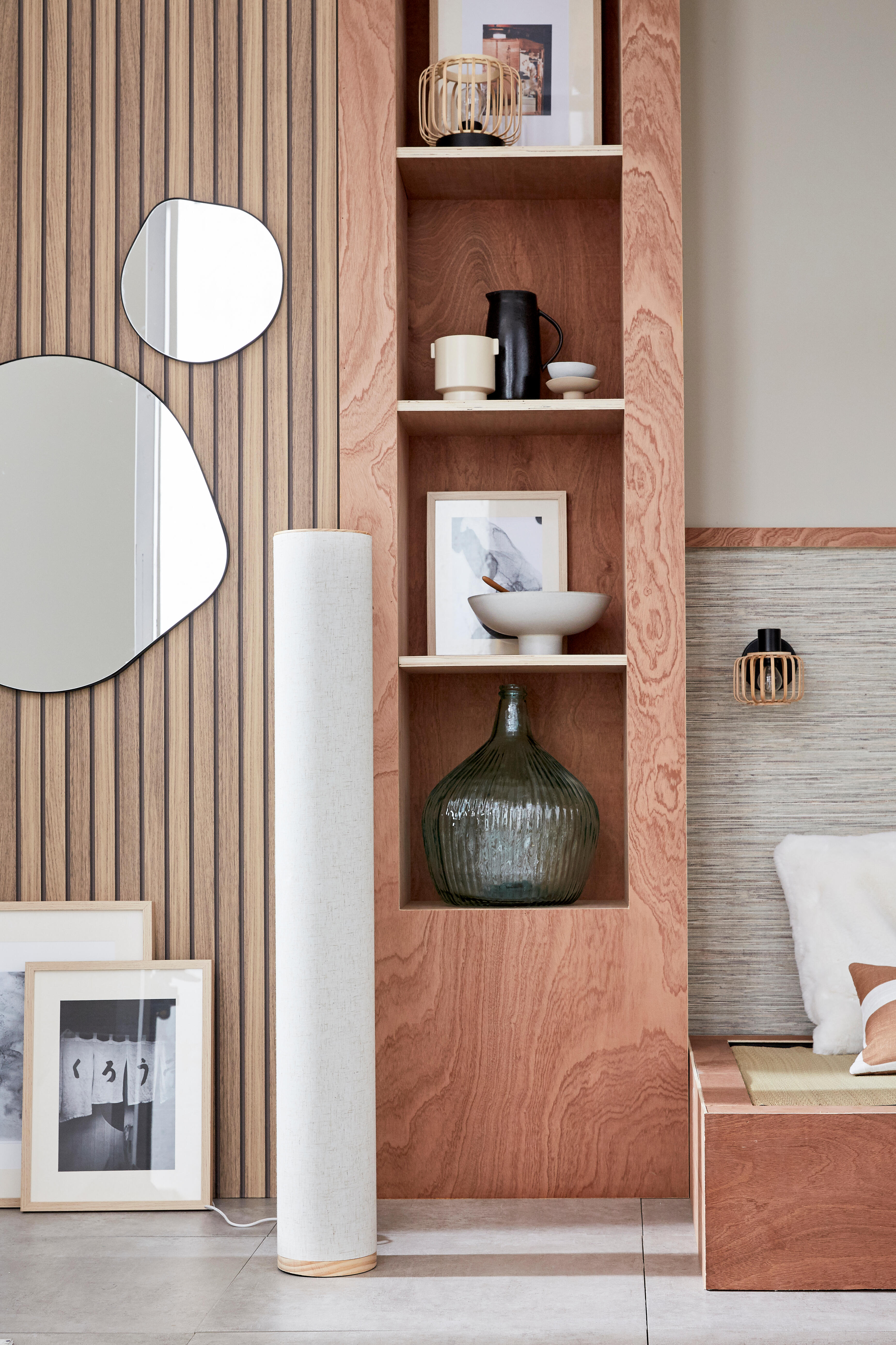 Vase Dame Jeanne, verre recyclé transparent, l.29 x H.42 cm - 5