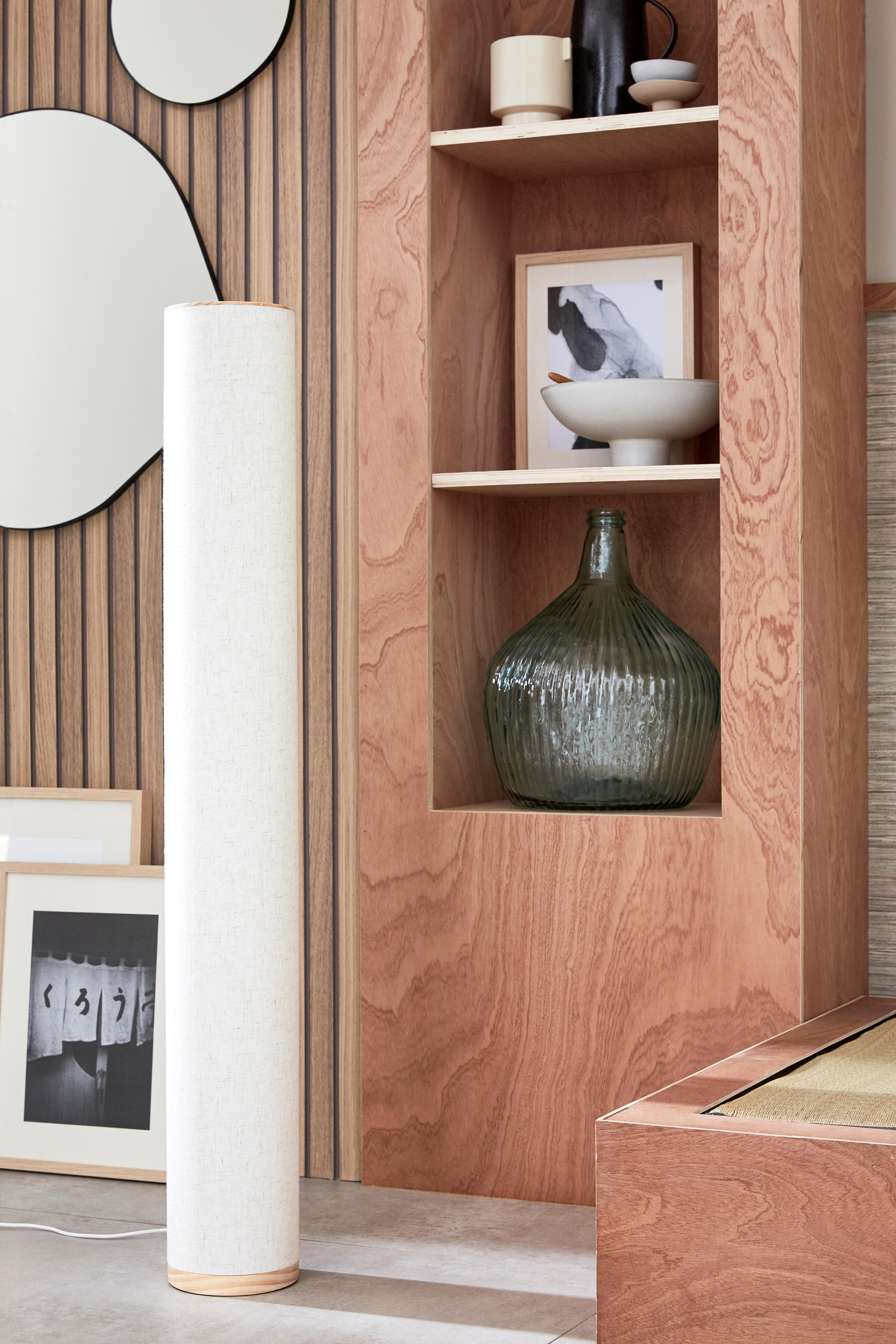 Vase Dame Jeanne, verre recyclé transparent, l.29 x H.42 cm - 4