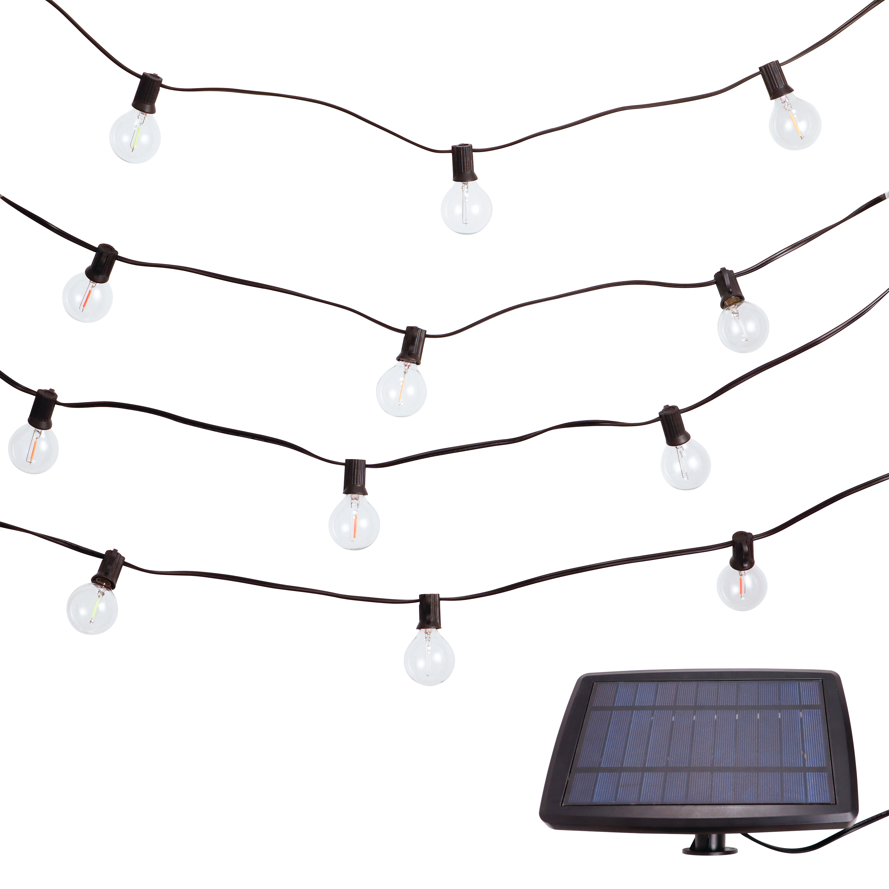 Guirnalda solar exterior LED 25 luces 8 m multicolor con sensor crepuscular INSPIRE ELAO carga USB IP44 y 8h aprox. con carga llena - 5