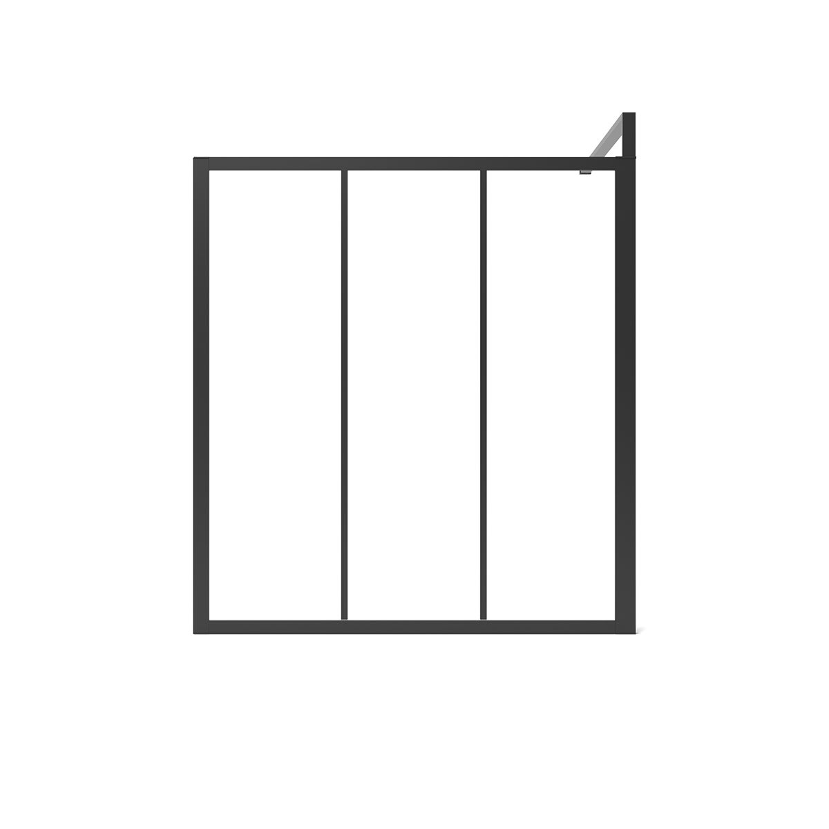 Pare-muret industriel transparent noir, H.100 x l.100 cm Artelo - 2